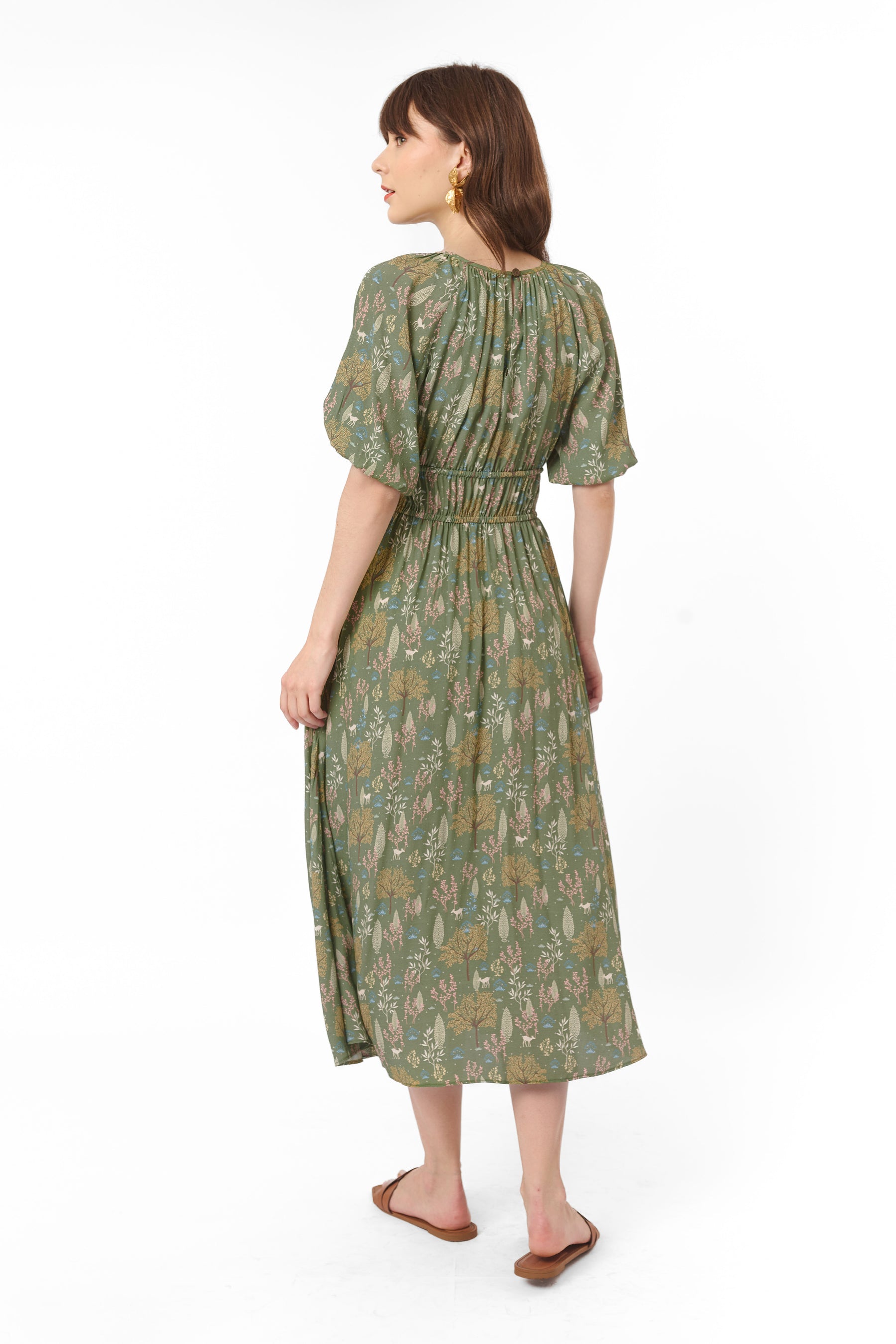 RANCA Dress in Taman Green