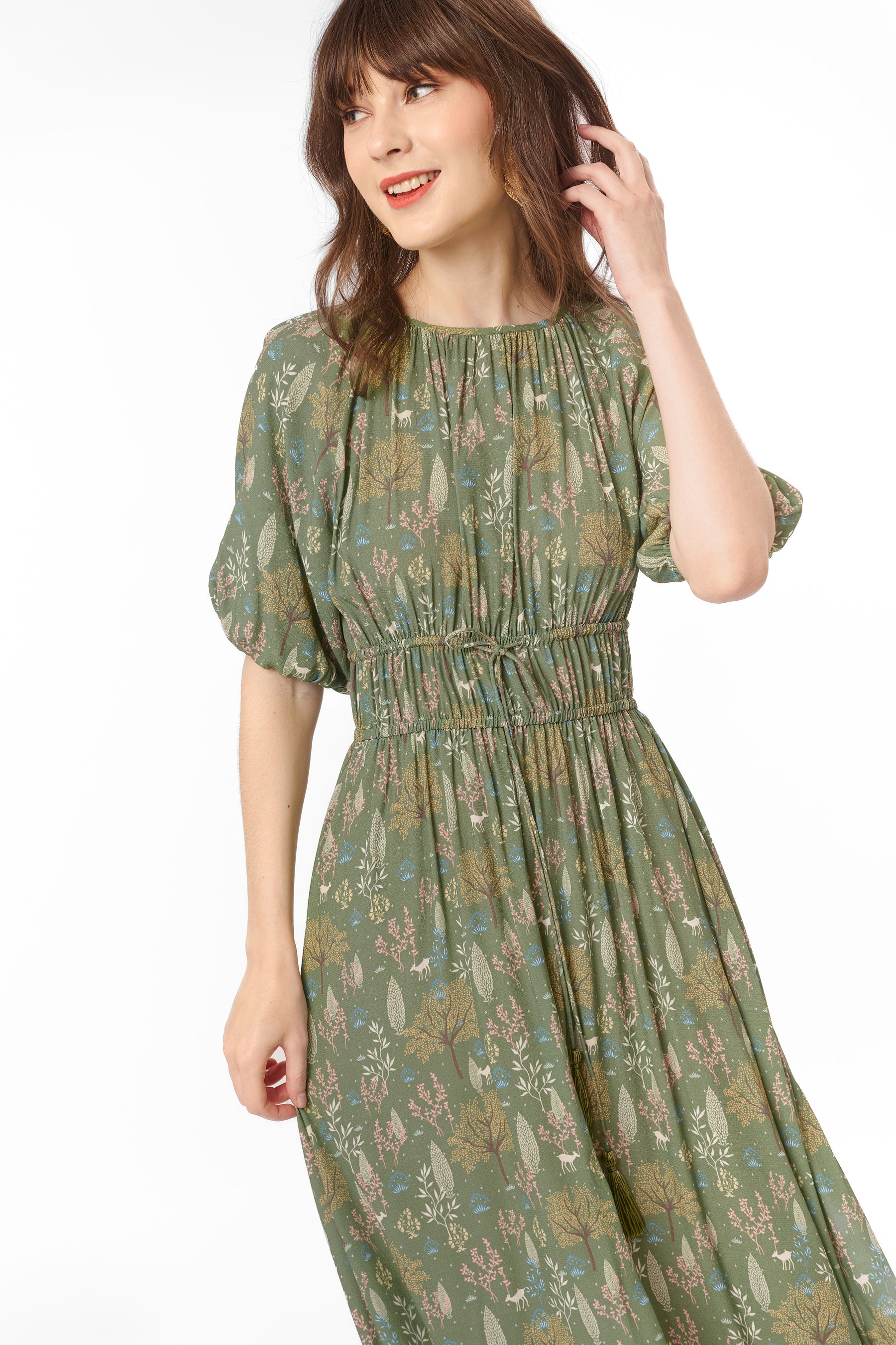 RANCA Dress in Taman Green