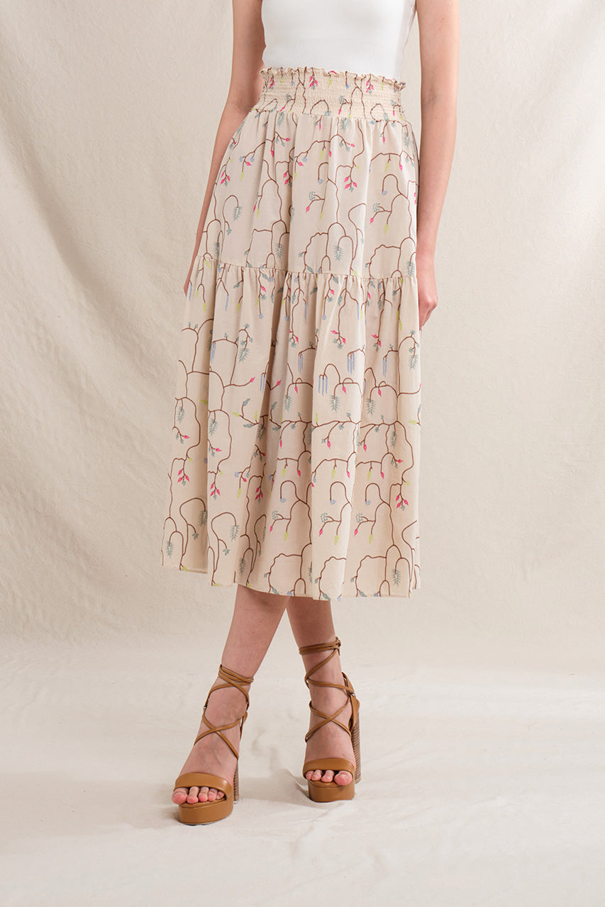 RIONA Skirt in Beige Lada