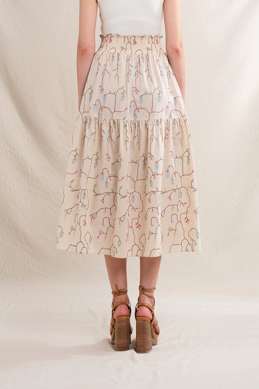 RIONA Skirt in Beige Lada