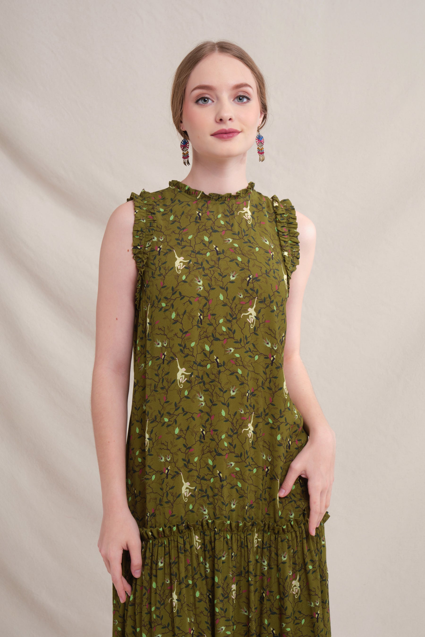 RORY Dress in Green Macca