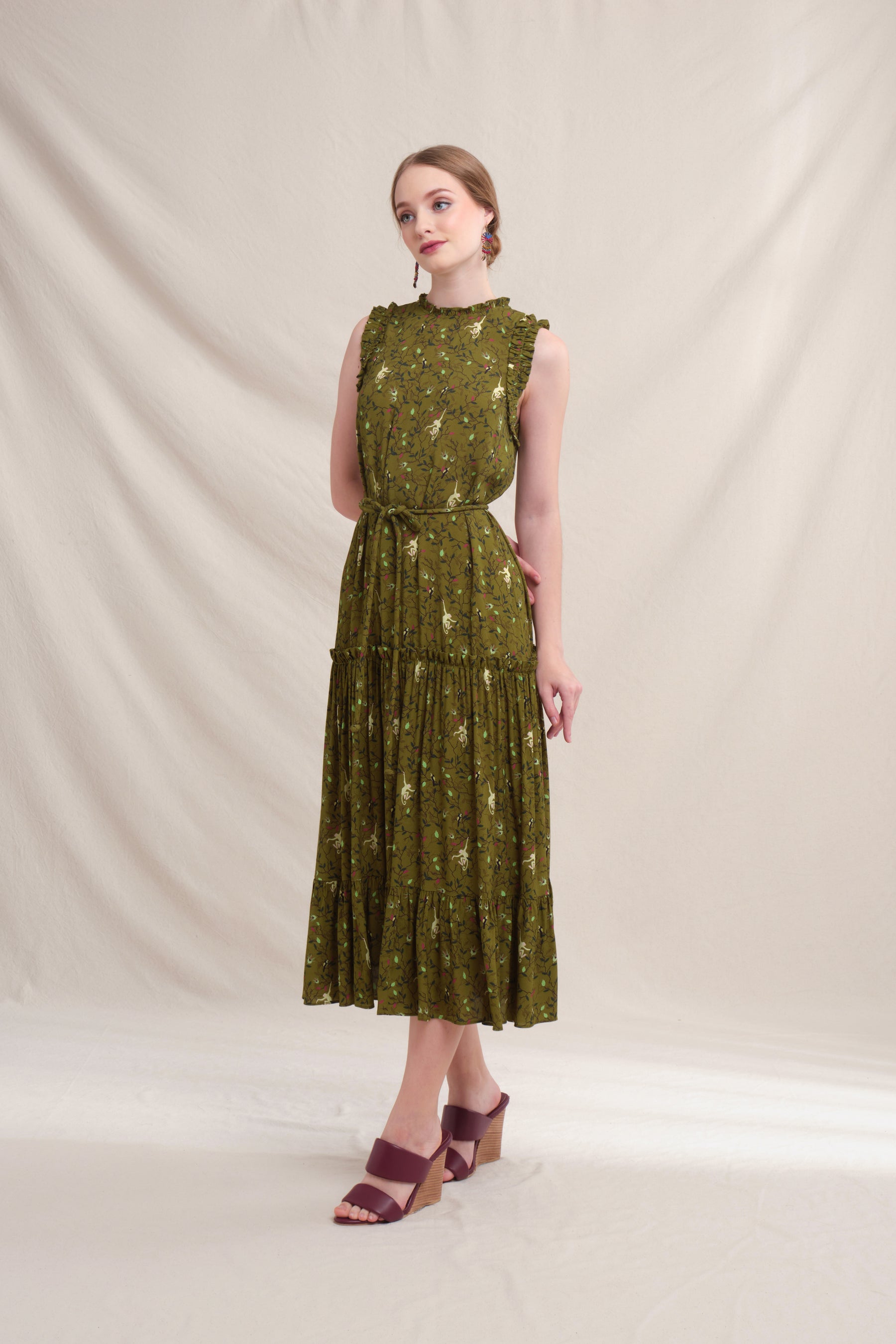 RORY Dress in Green Macca