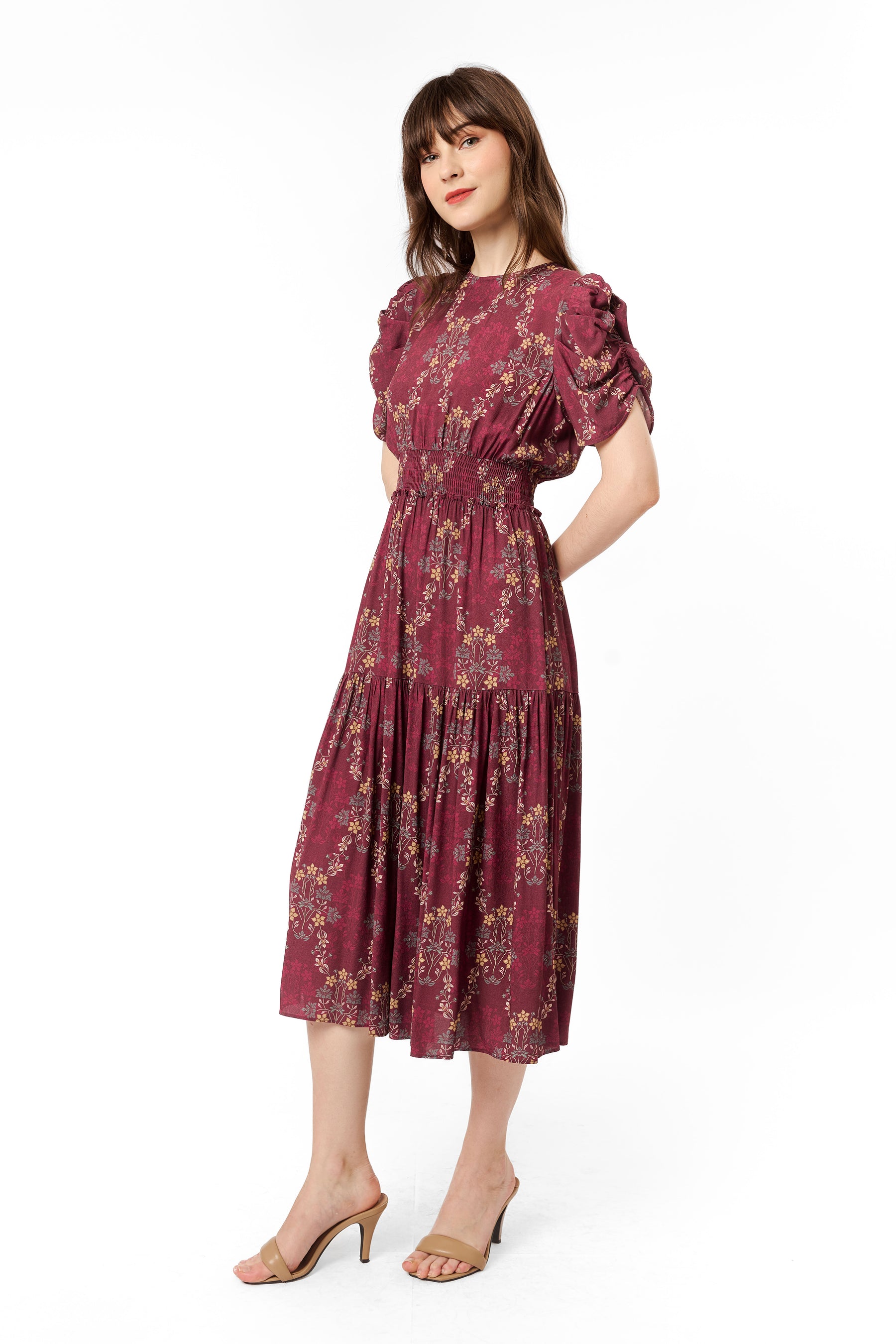 RUBY Dress in Sulur Maroon