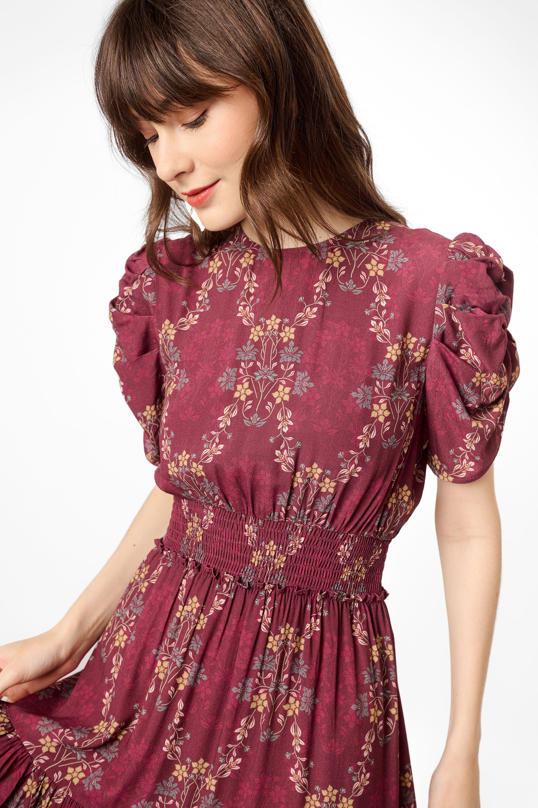 RUBY Dress in Sulur Maroon