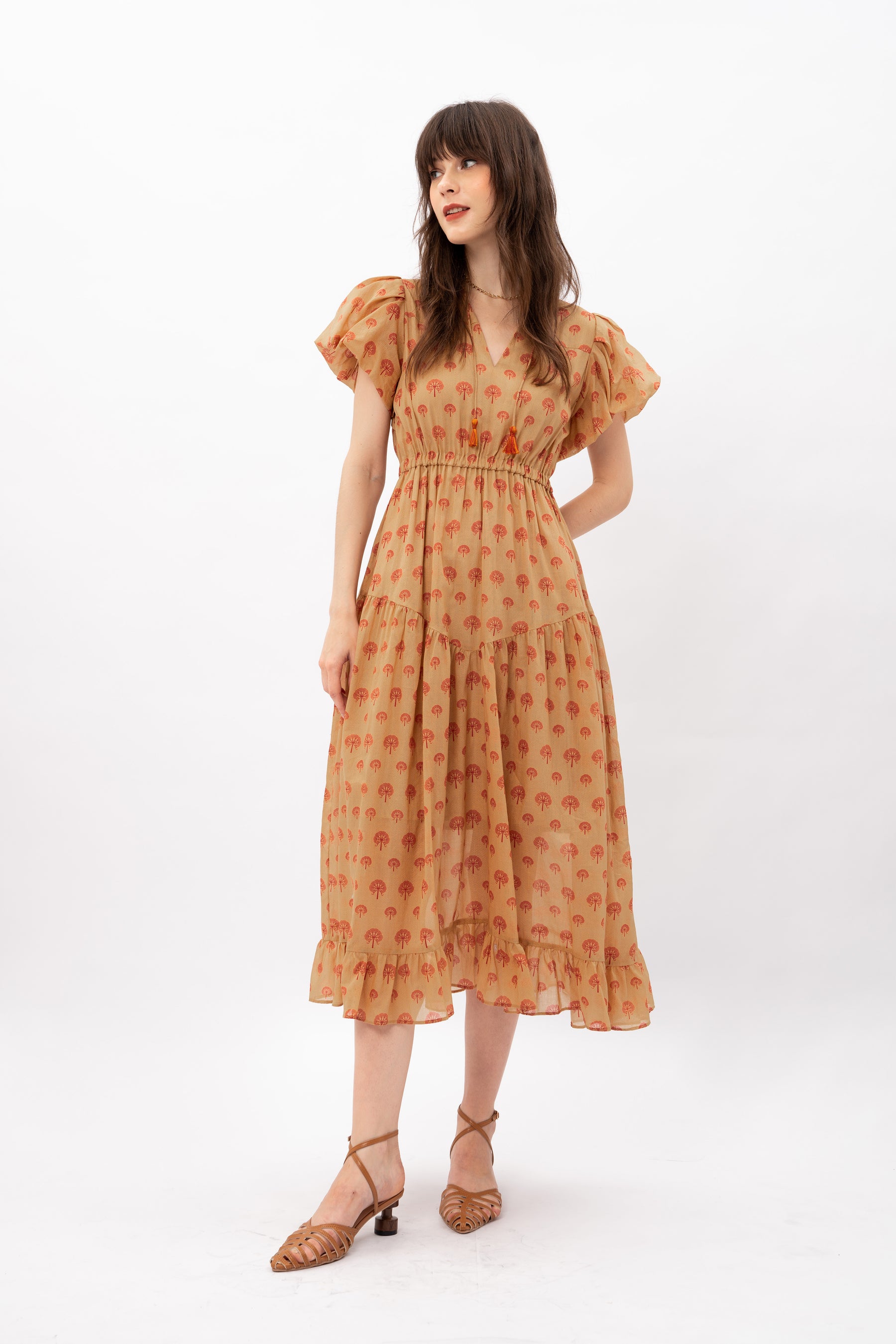 RUMI Dress in Banyan Gold