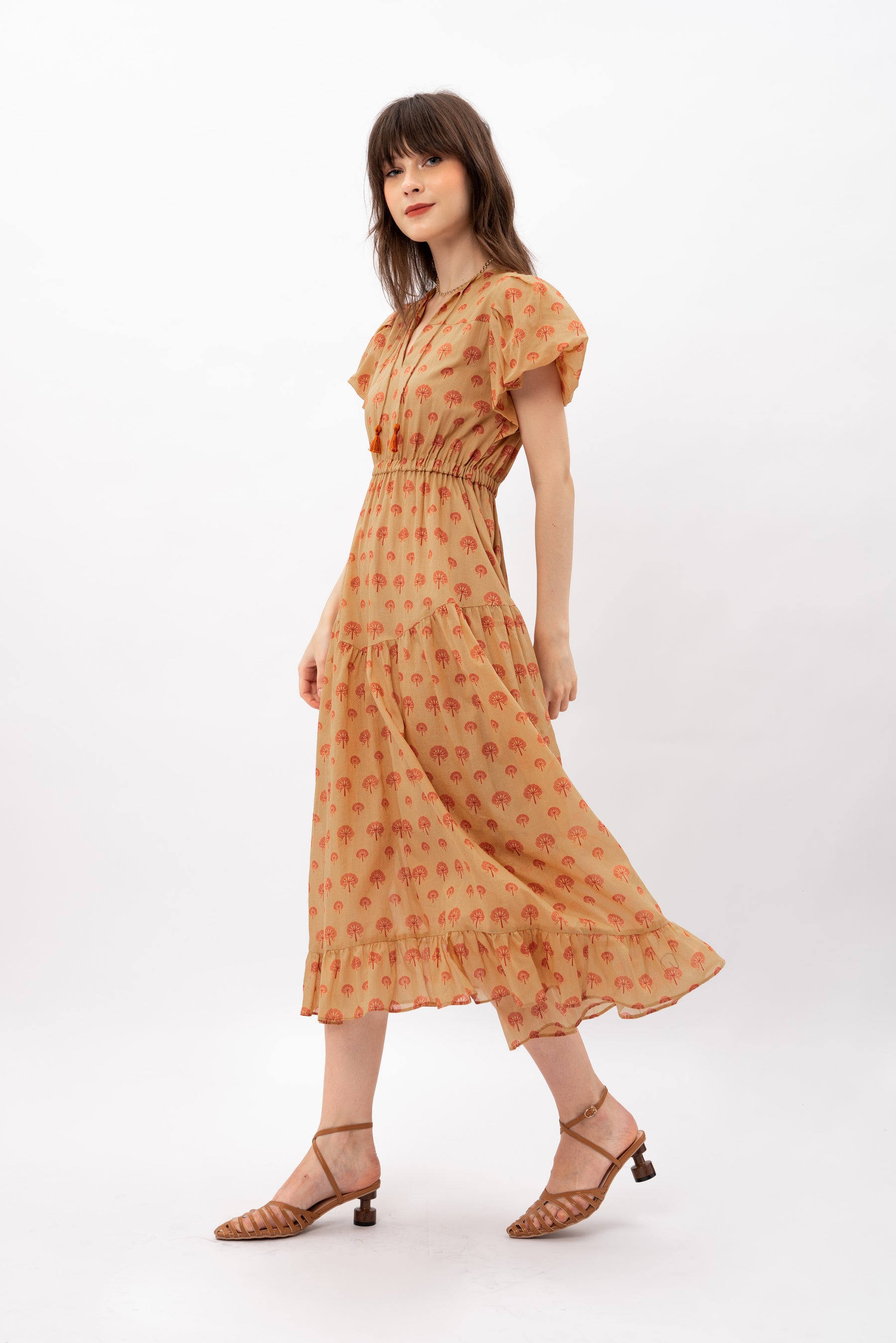 RUMI Dress in Banyan Gold
