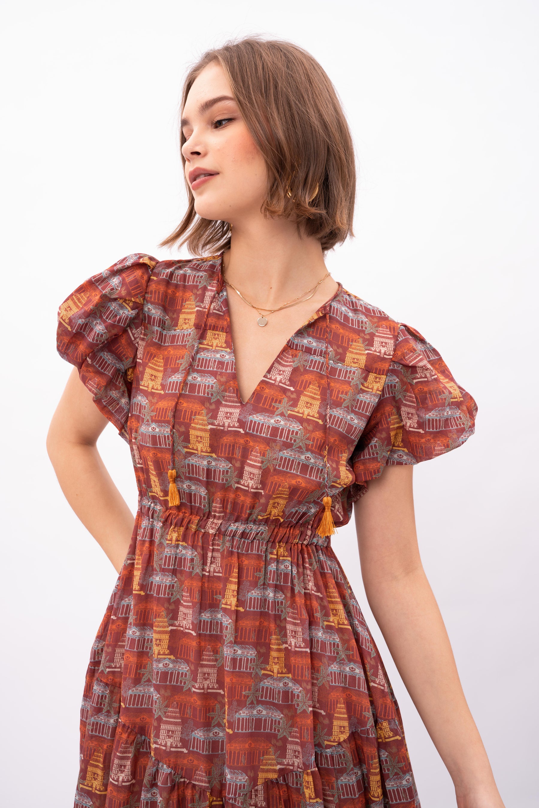 RUMI Dress in Puri Red