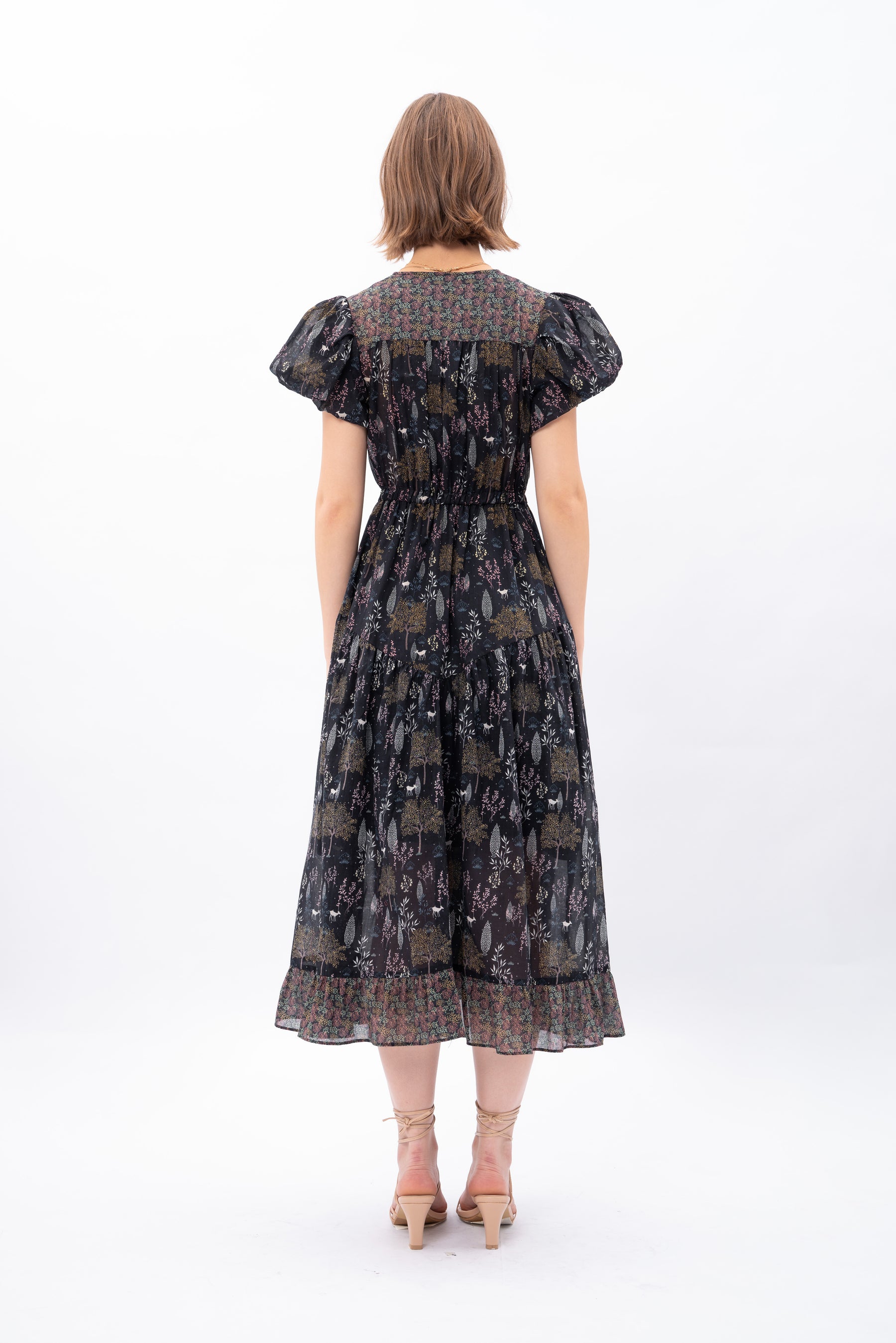 RUMI Dress in Taman Black