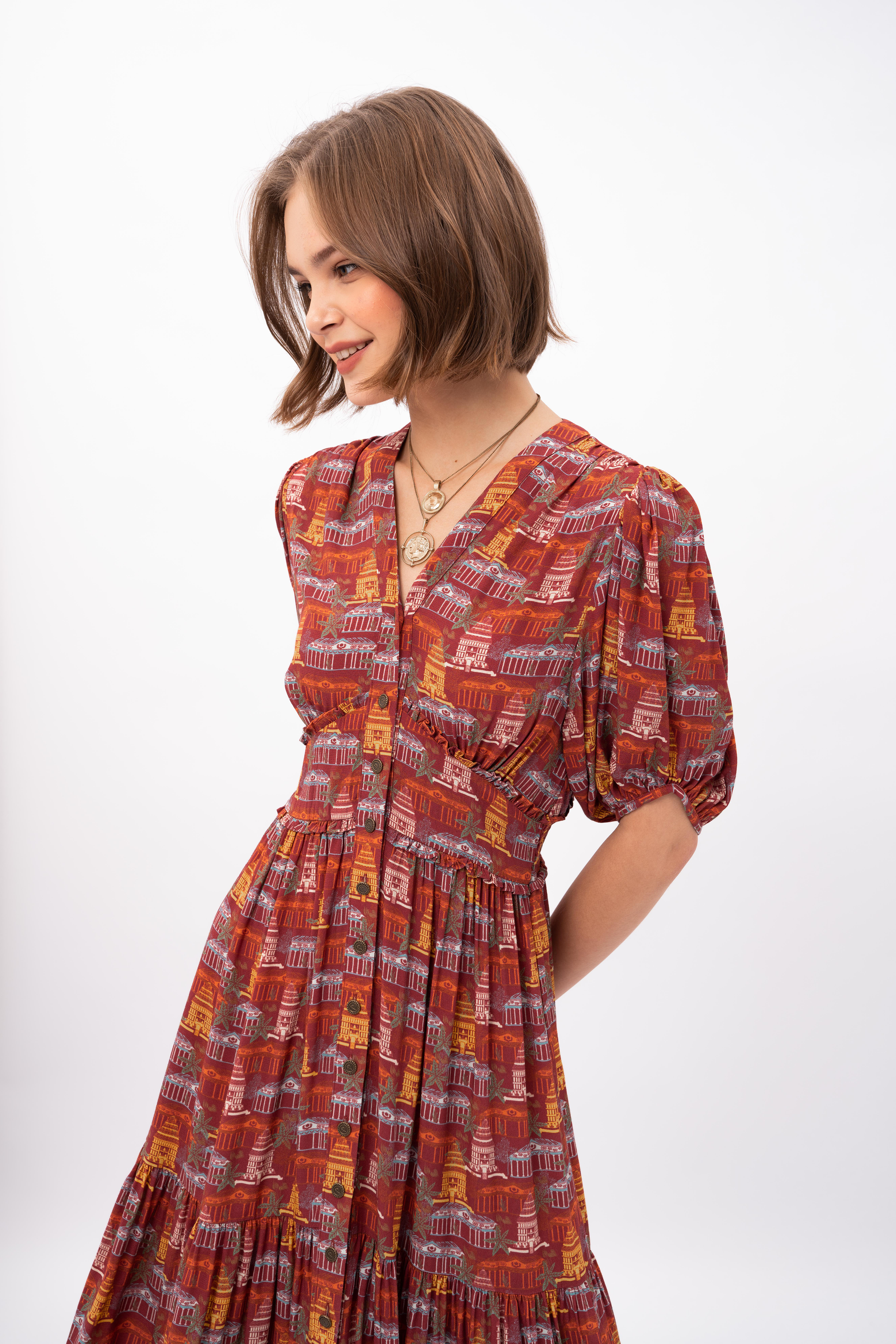 SAGE Dress in Puri Red