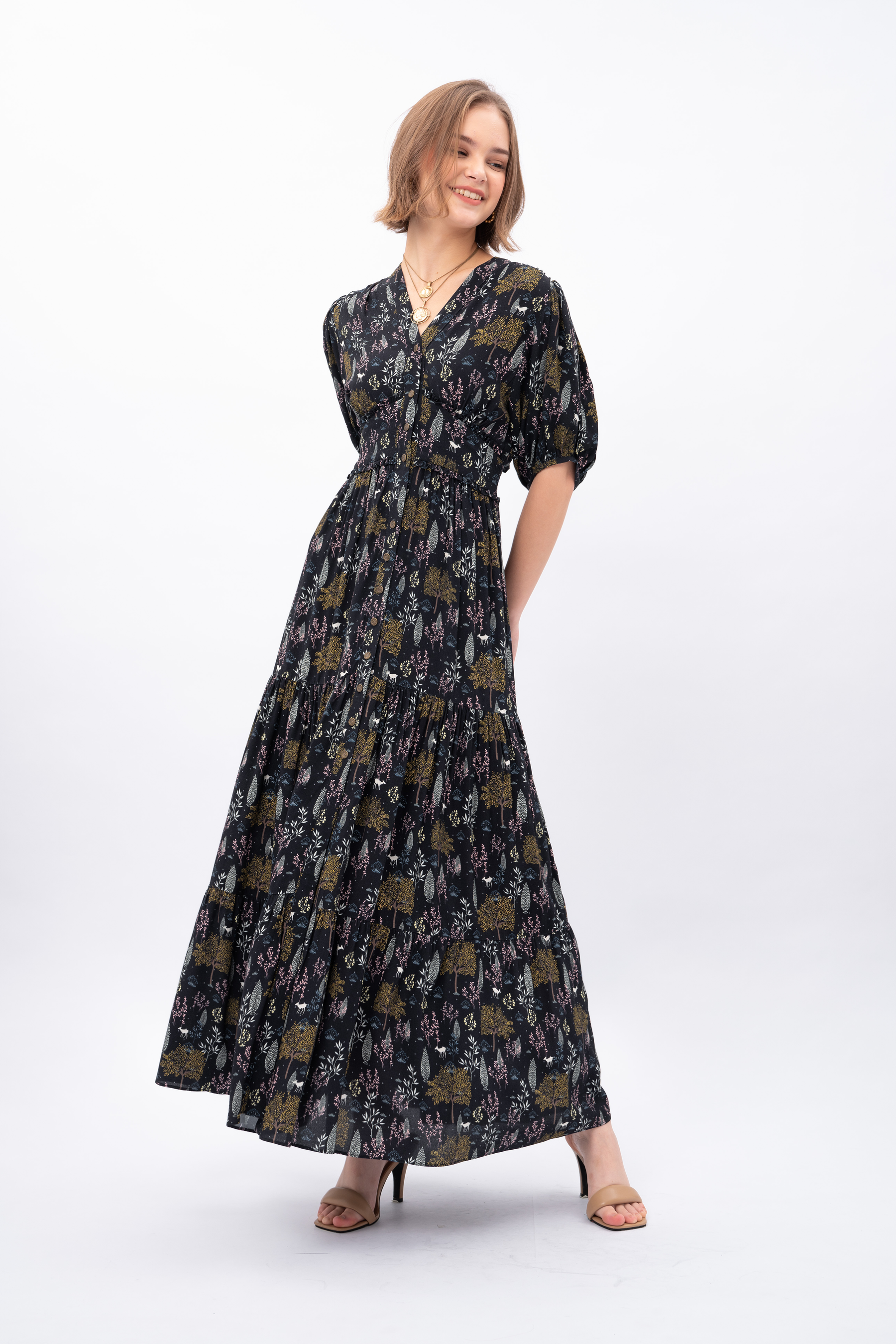 SAGE Dress in Taman Black
