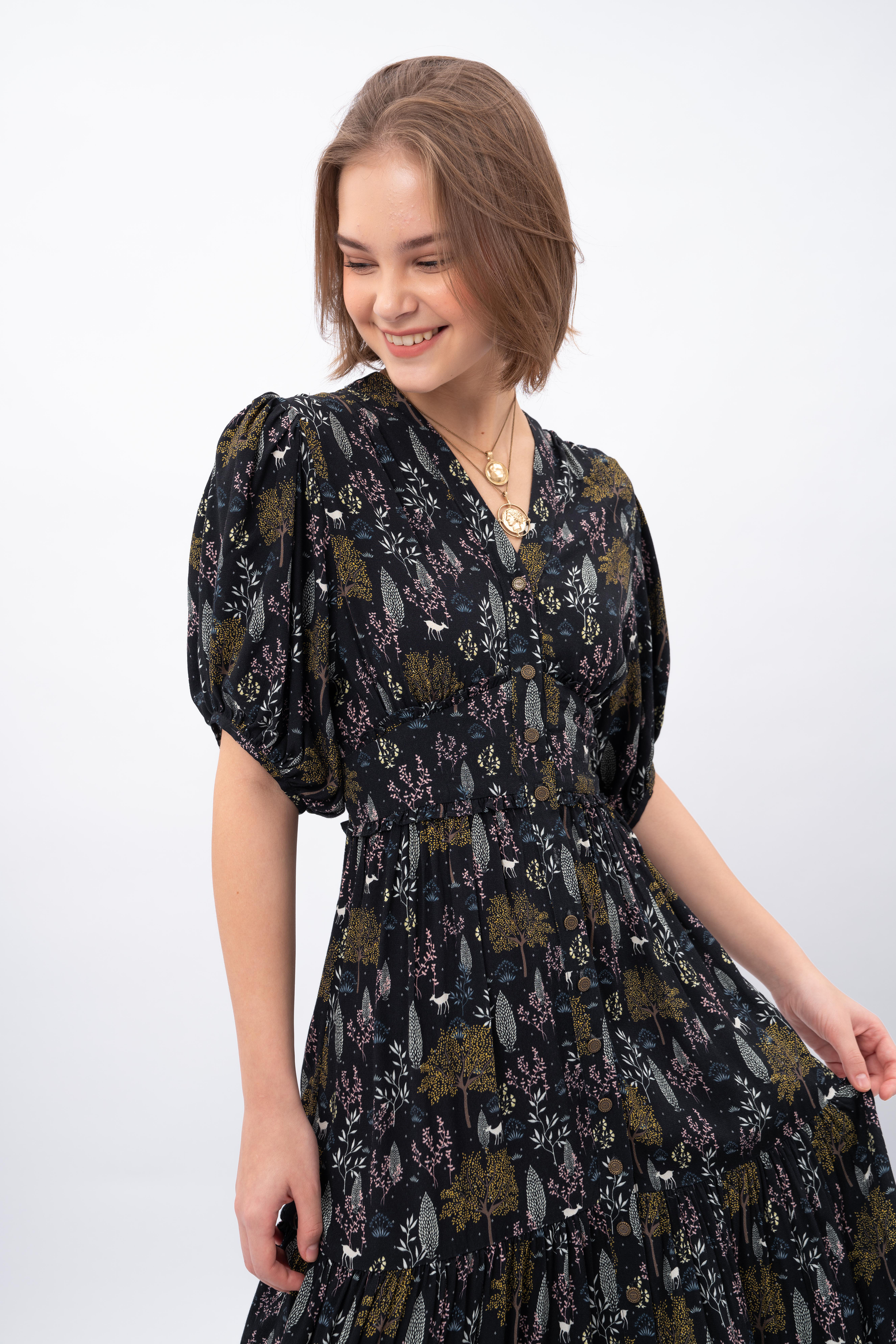 SAGE Dress in Taman Black