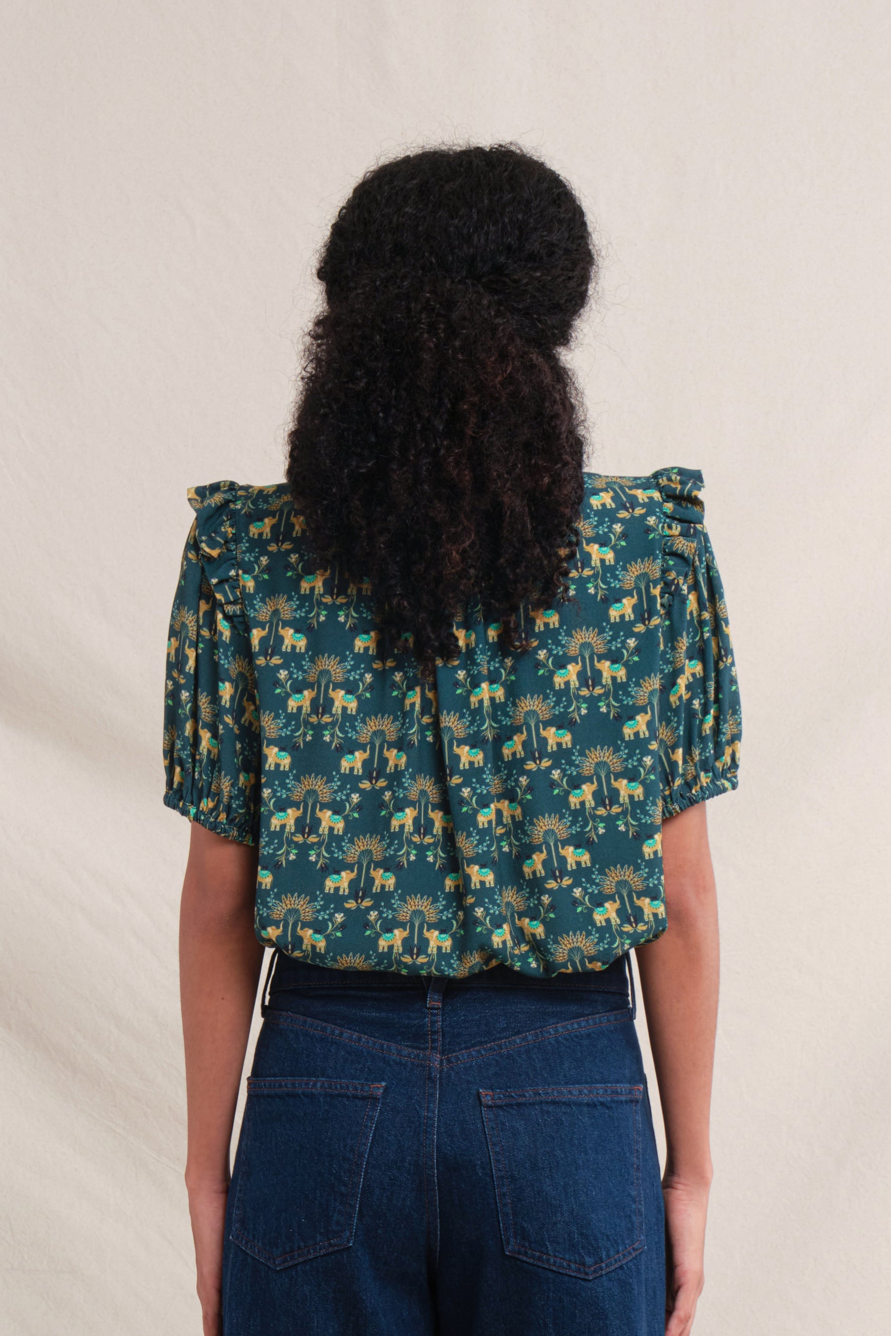 SAIA Top in Teal Gajah