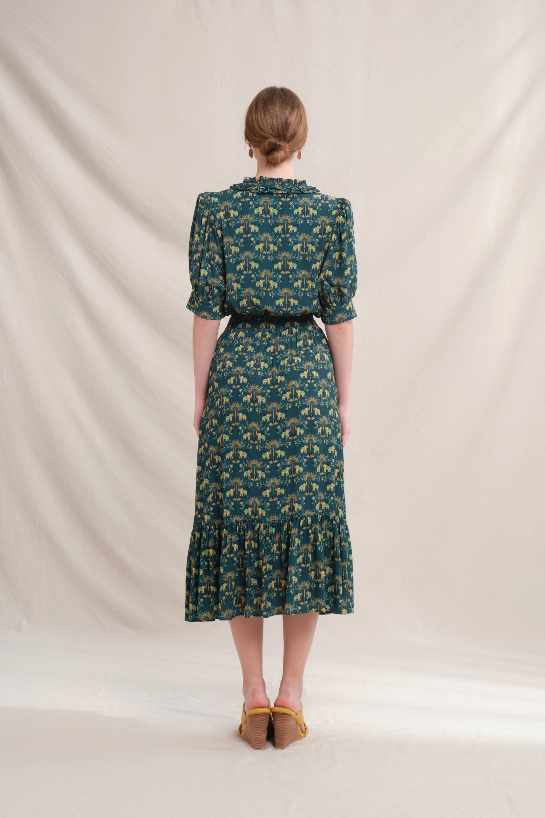 SARA Dress in Teal Gajah