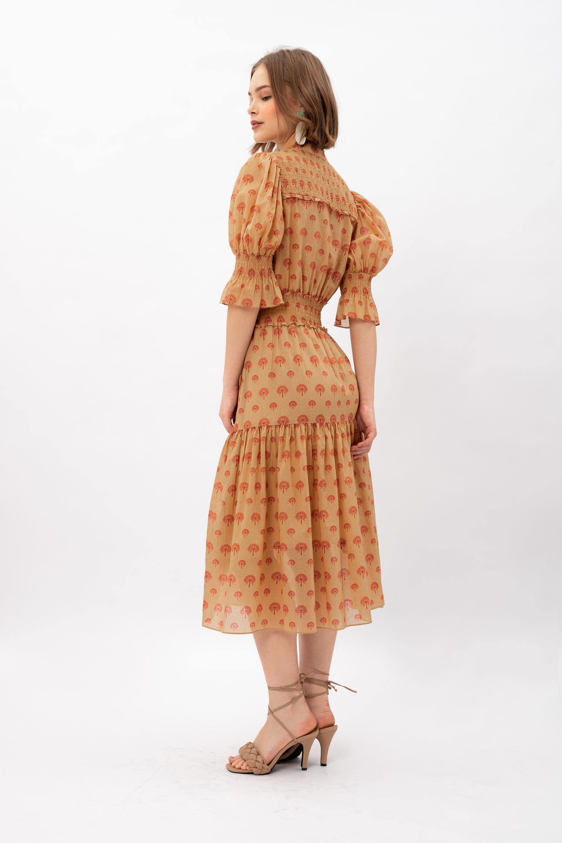 SHEERA Dress in Banyan Gold