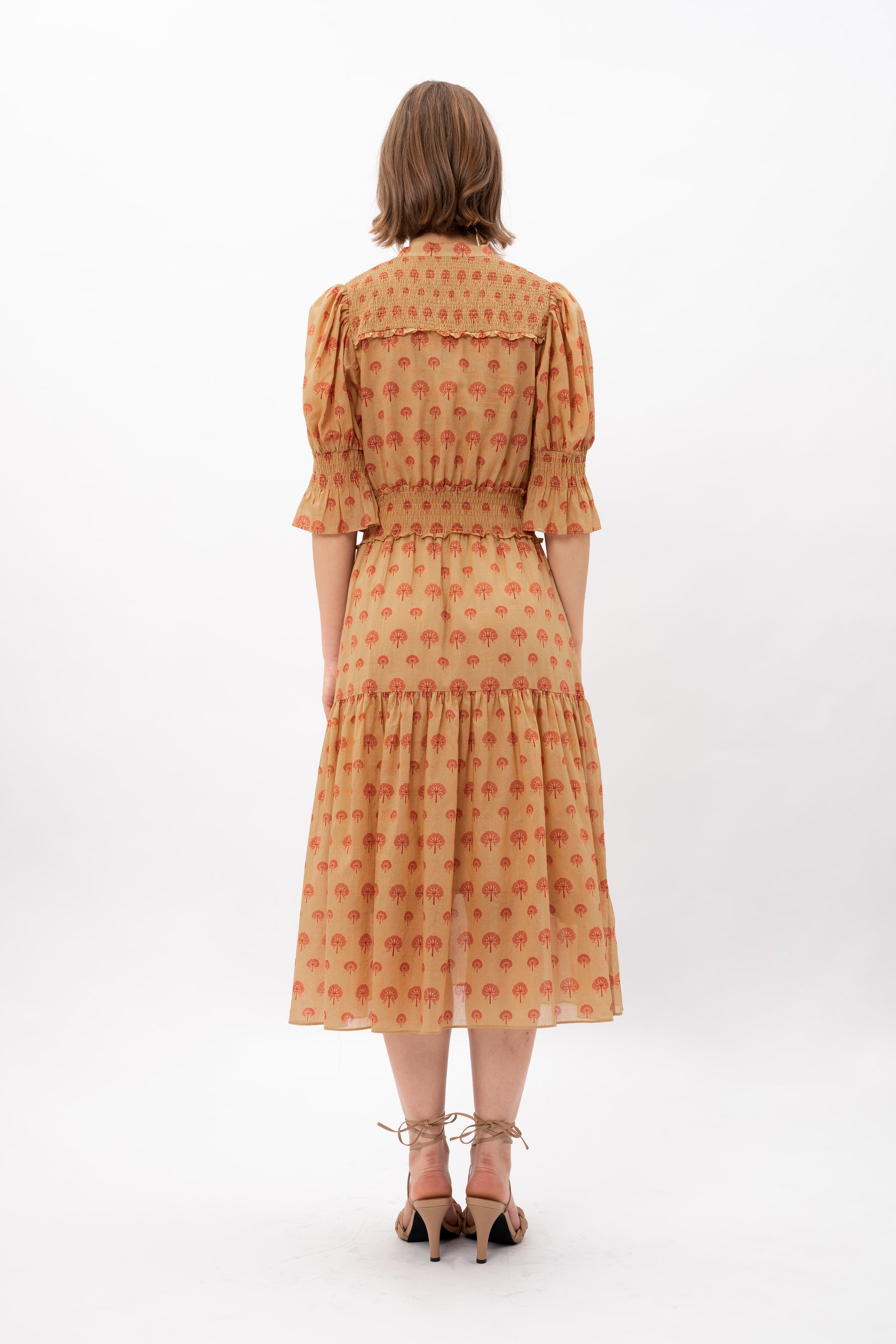 SHEERA Dress in Banyan Gold
