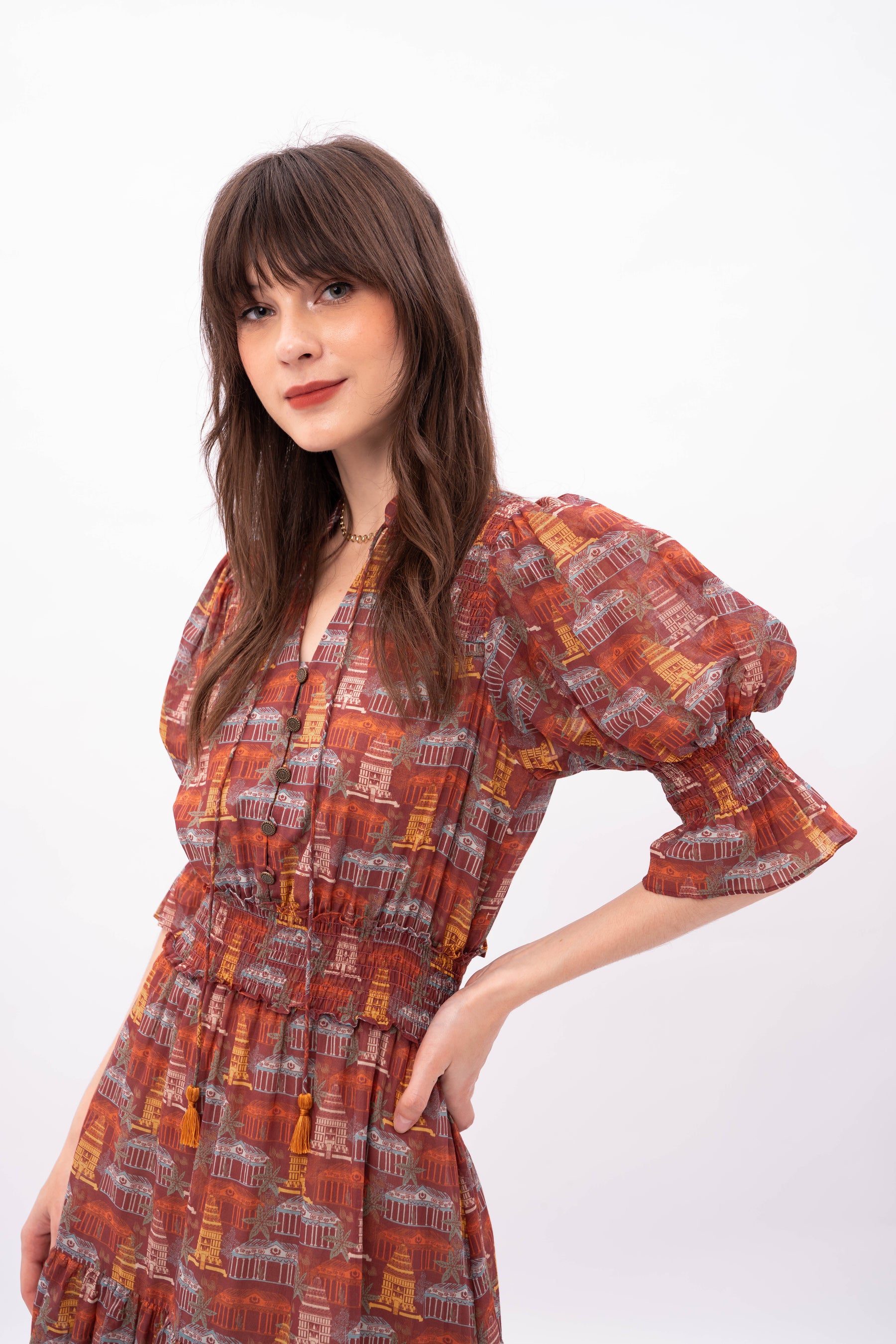 SHEERA Dress in Puri Red