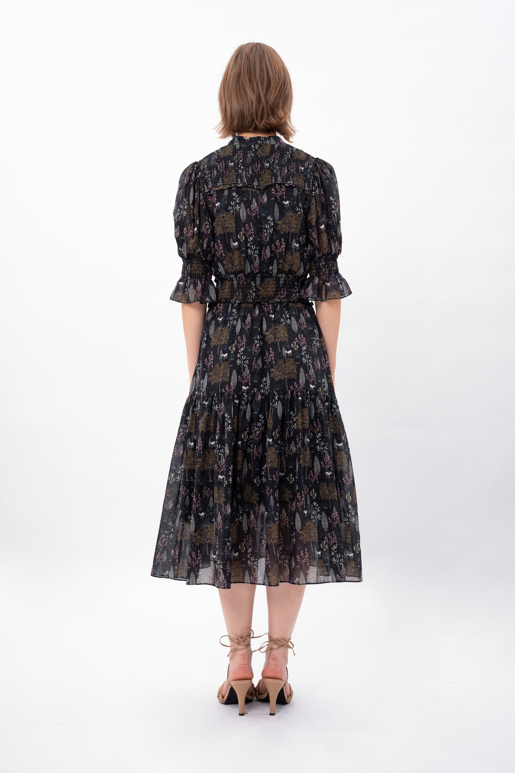 SHEERA Dress in Taman Black