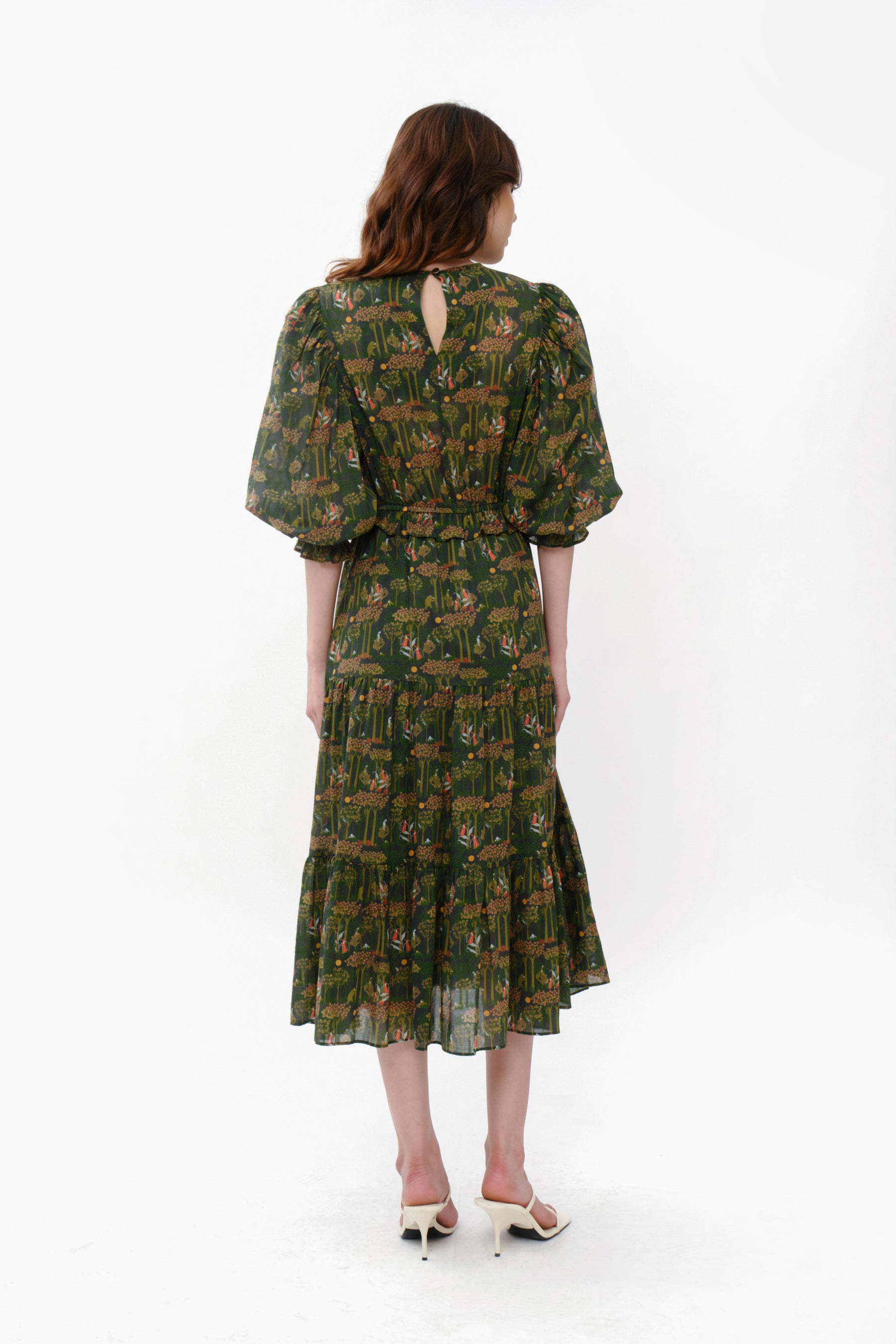 SIENNA Dress in Green Forest