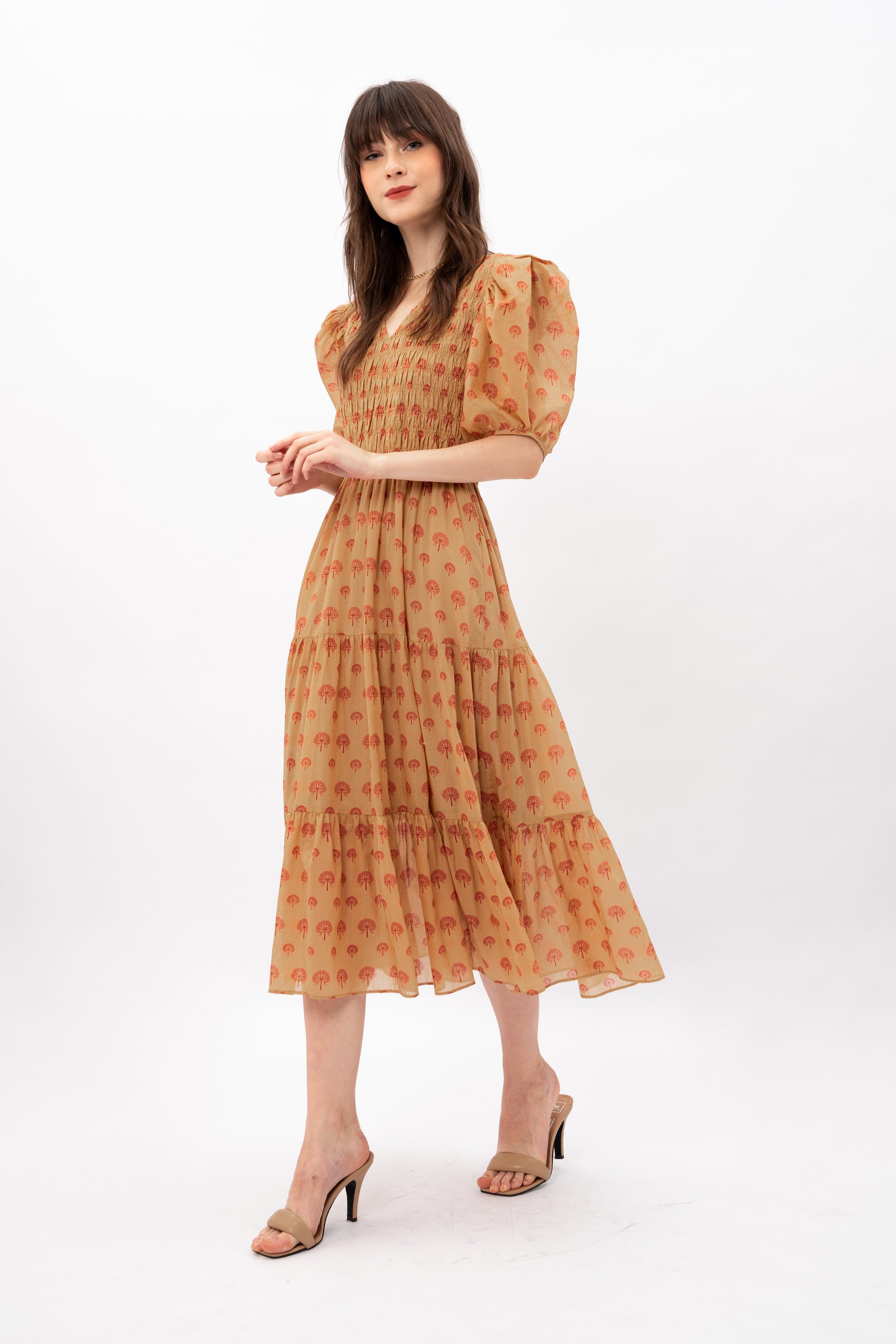 SOLARA Dress in Banyan Gold