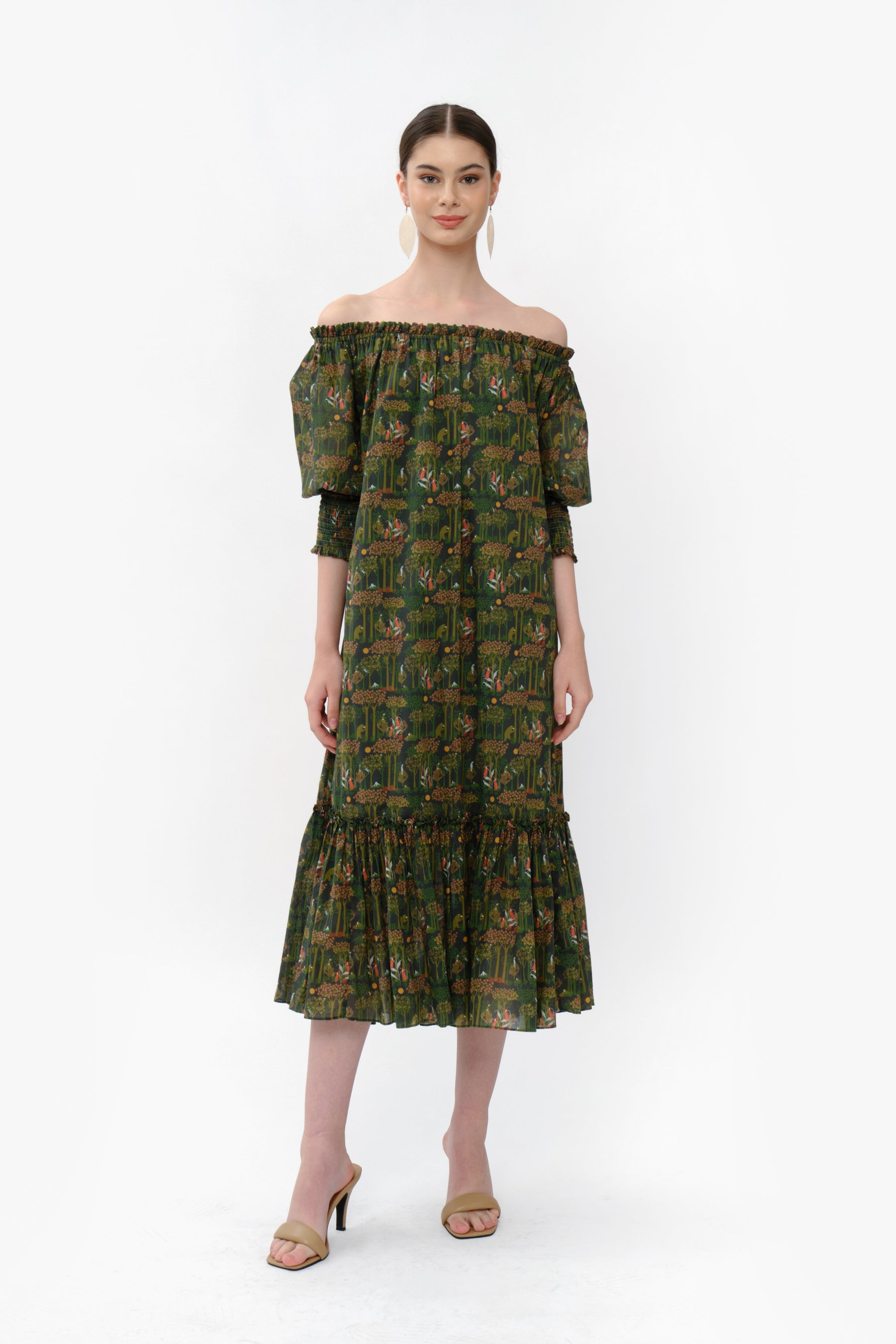 TALULA Dress in Green Forest