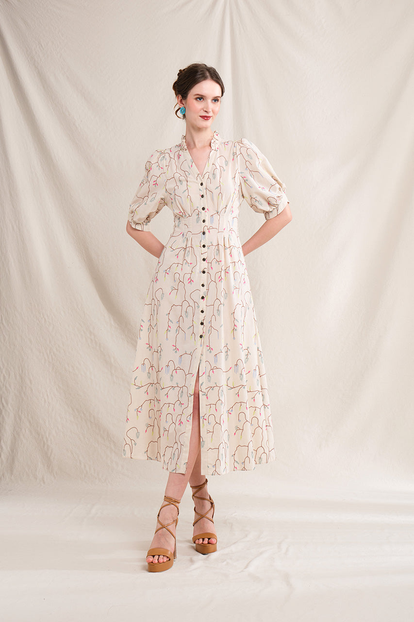 TINA Dress in Beige Lada