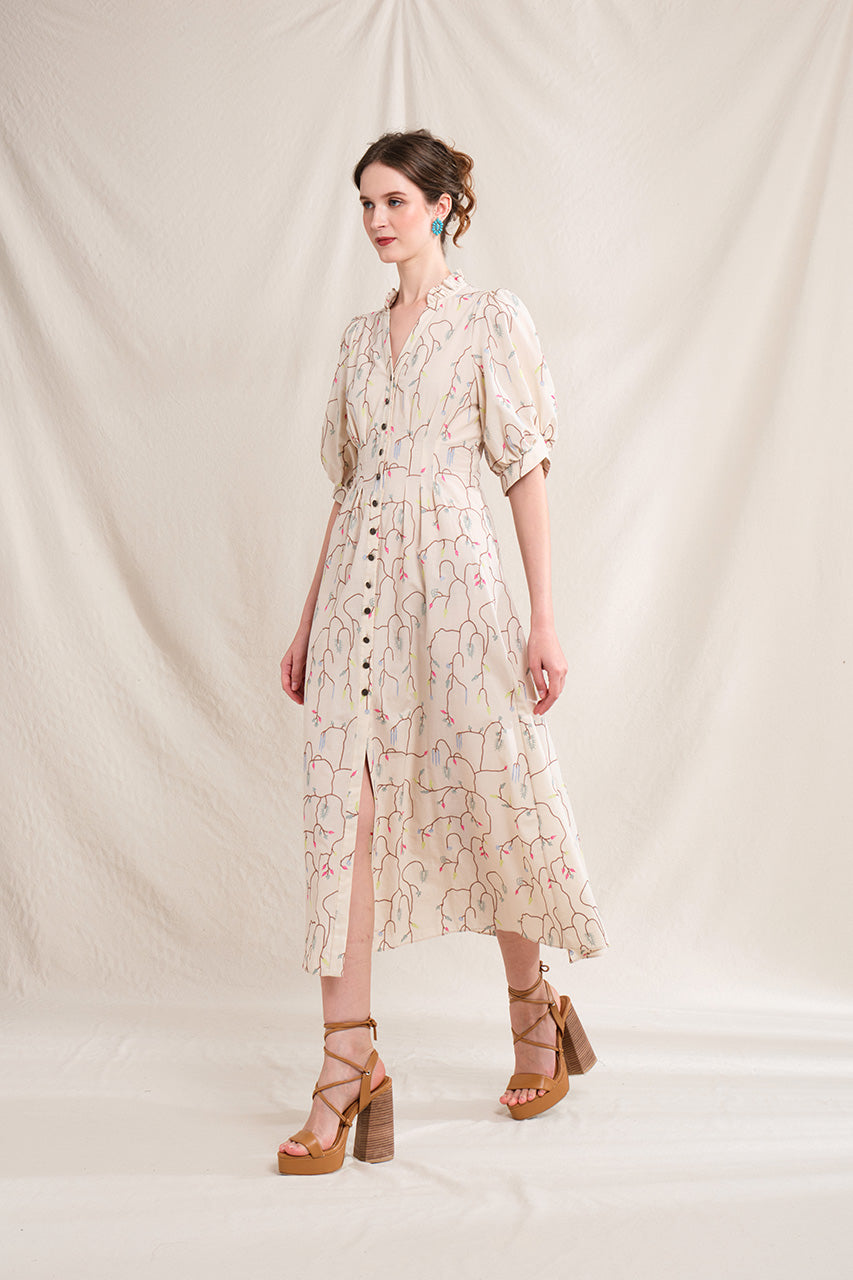 TINA Dress in Beige Lada