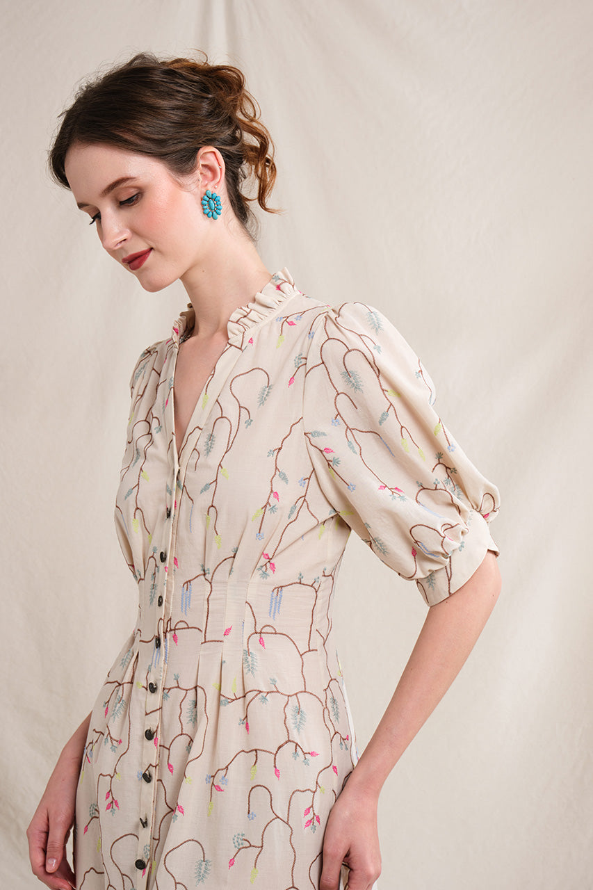 TINA Dress in Beige Lada