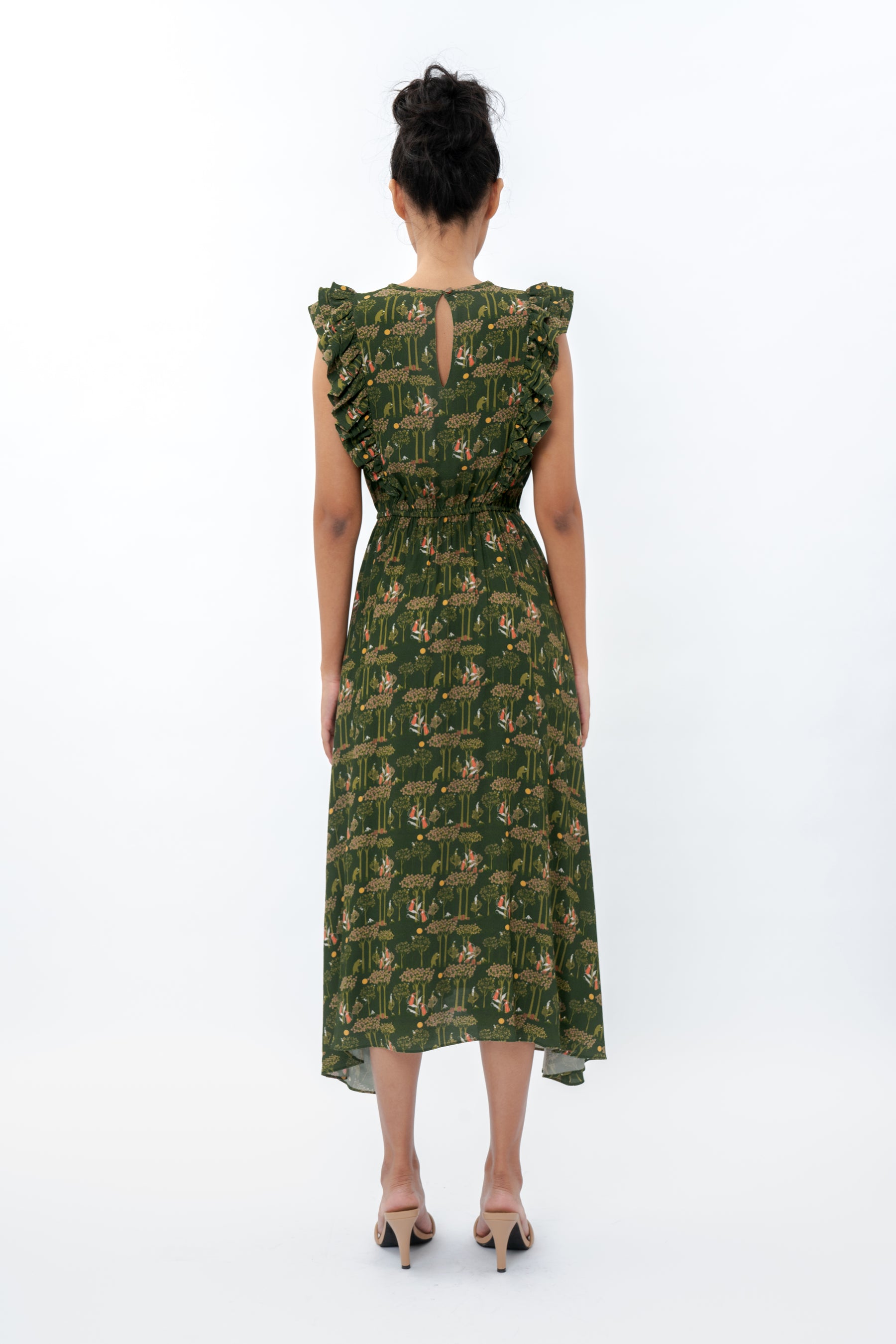 VINKA Dress in Green Forest