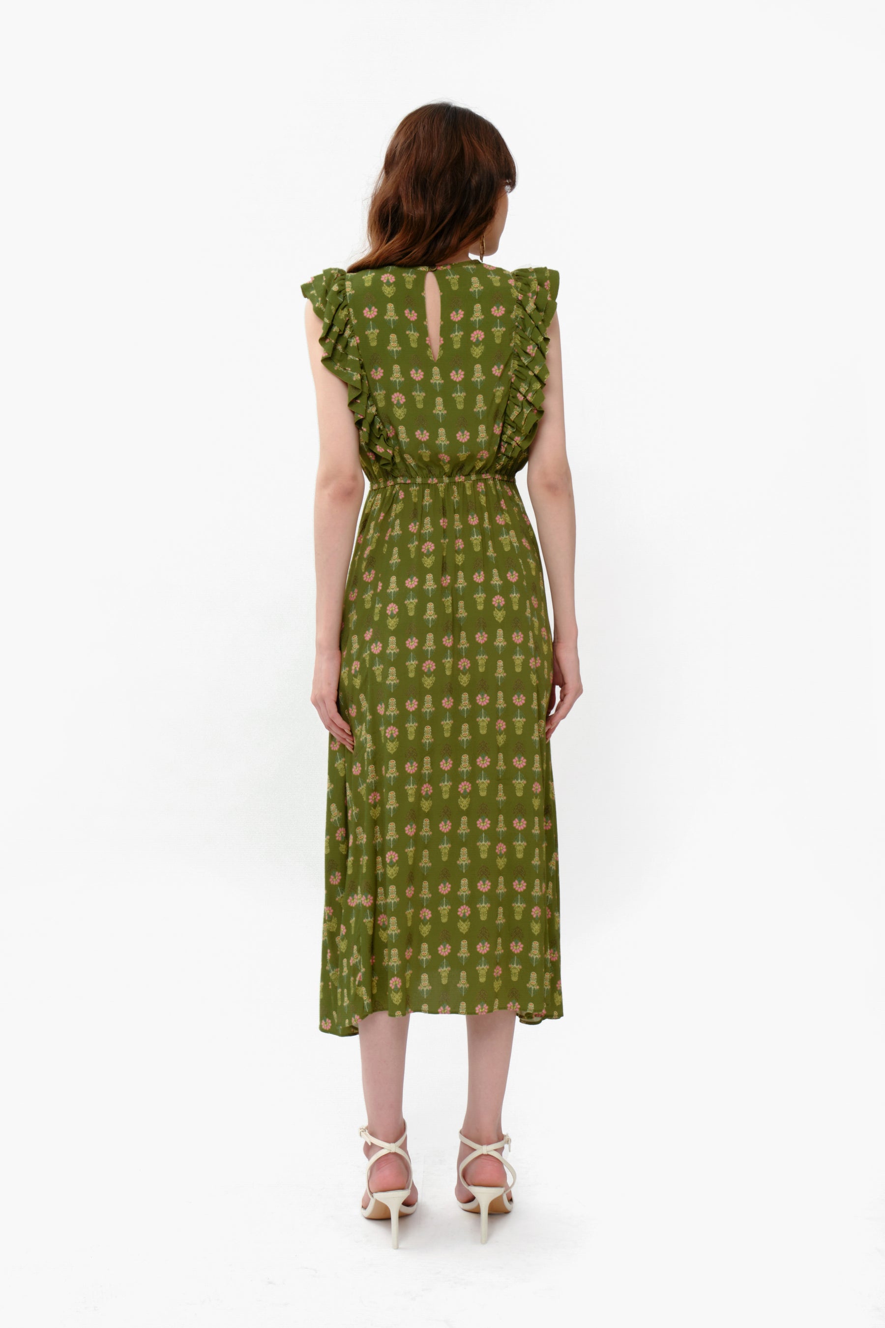 VINKA Dress in Green Tribal