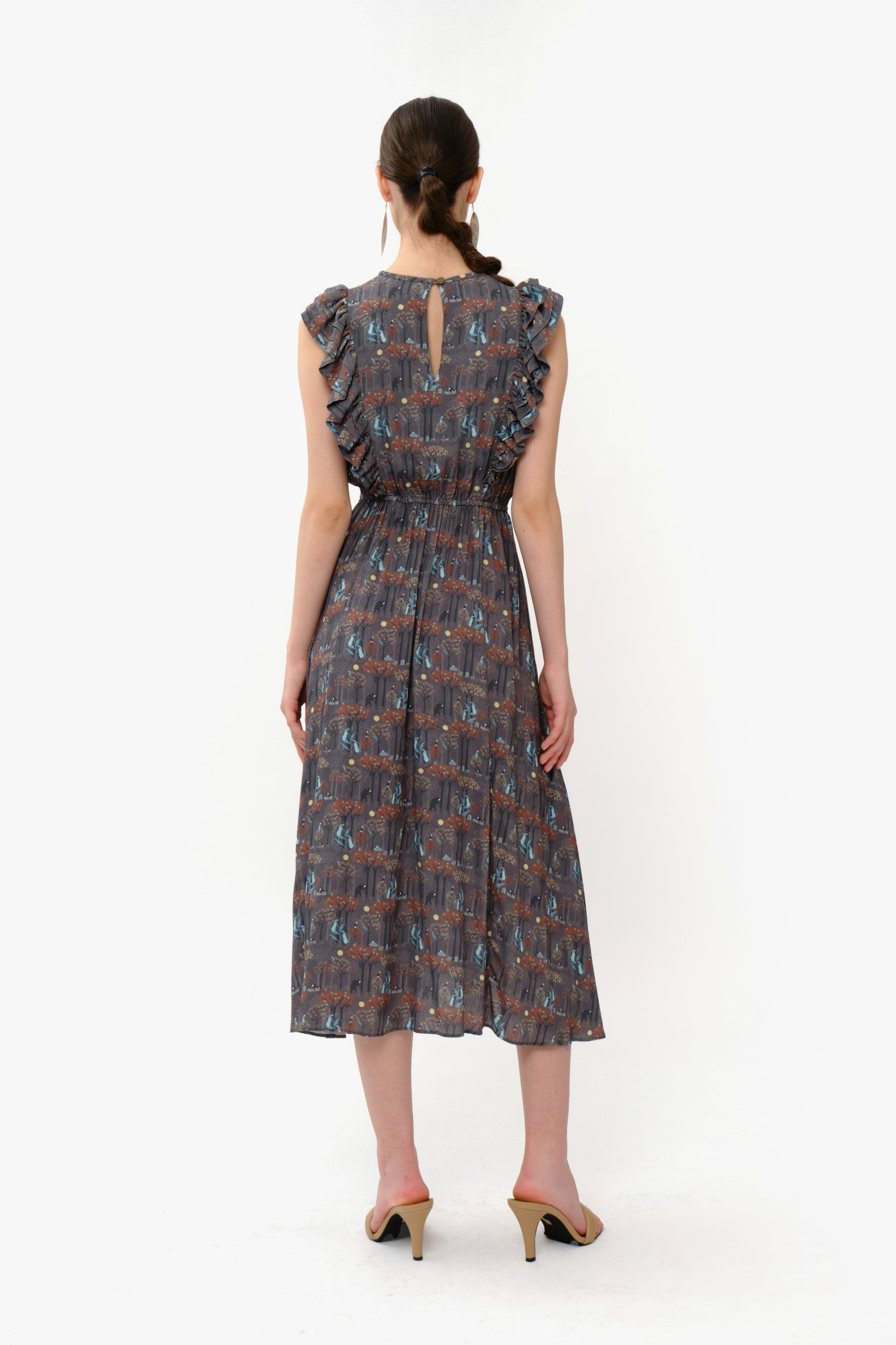 VINKA Dress in Gray Forest