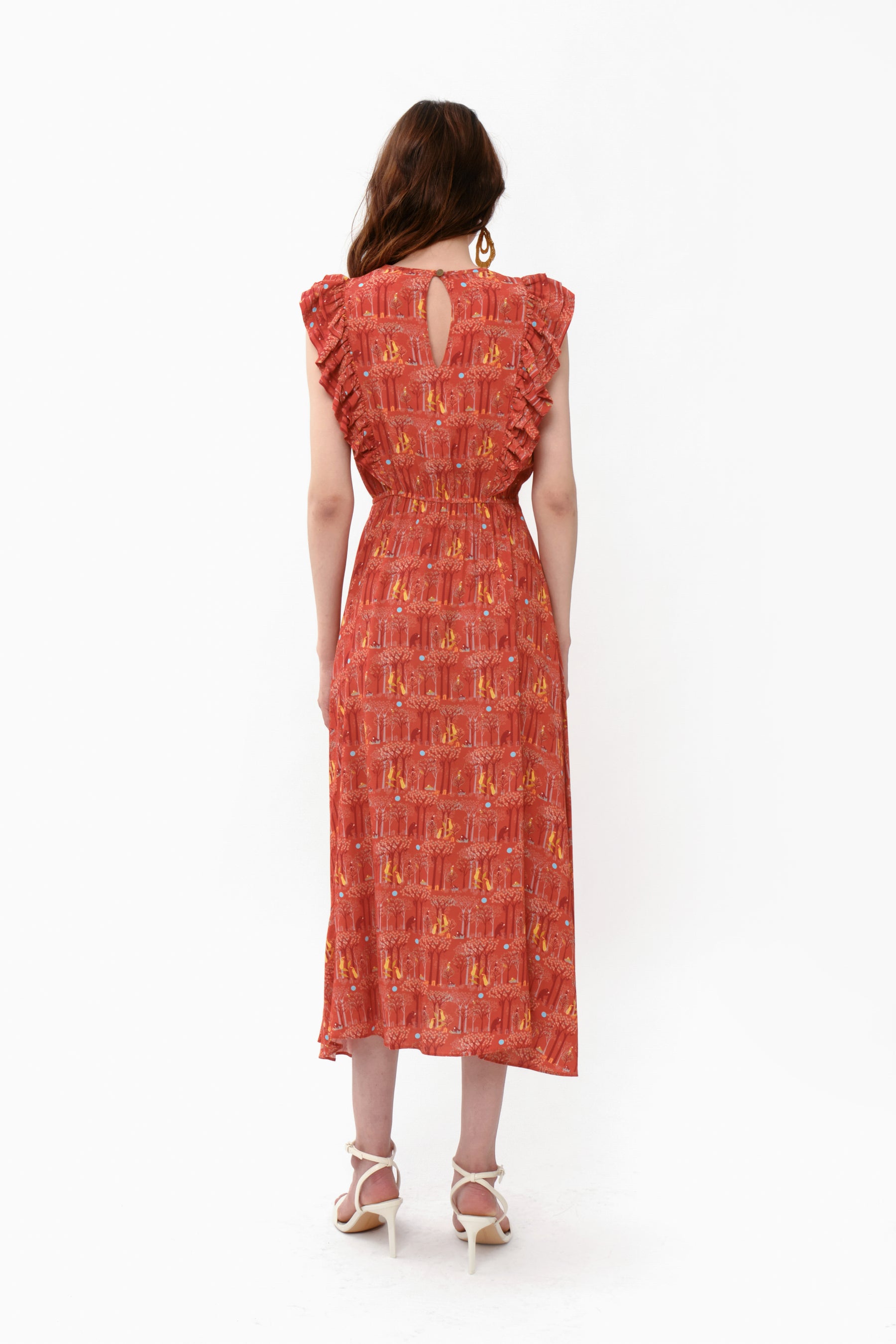 VINKA Dress in Red Forest