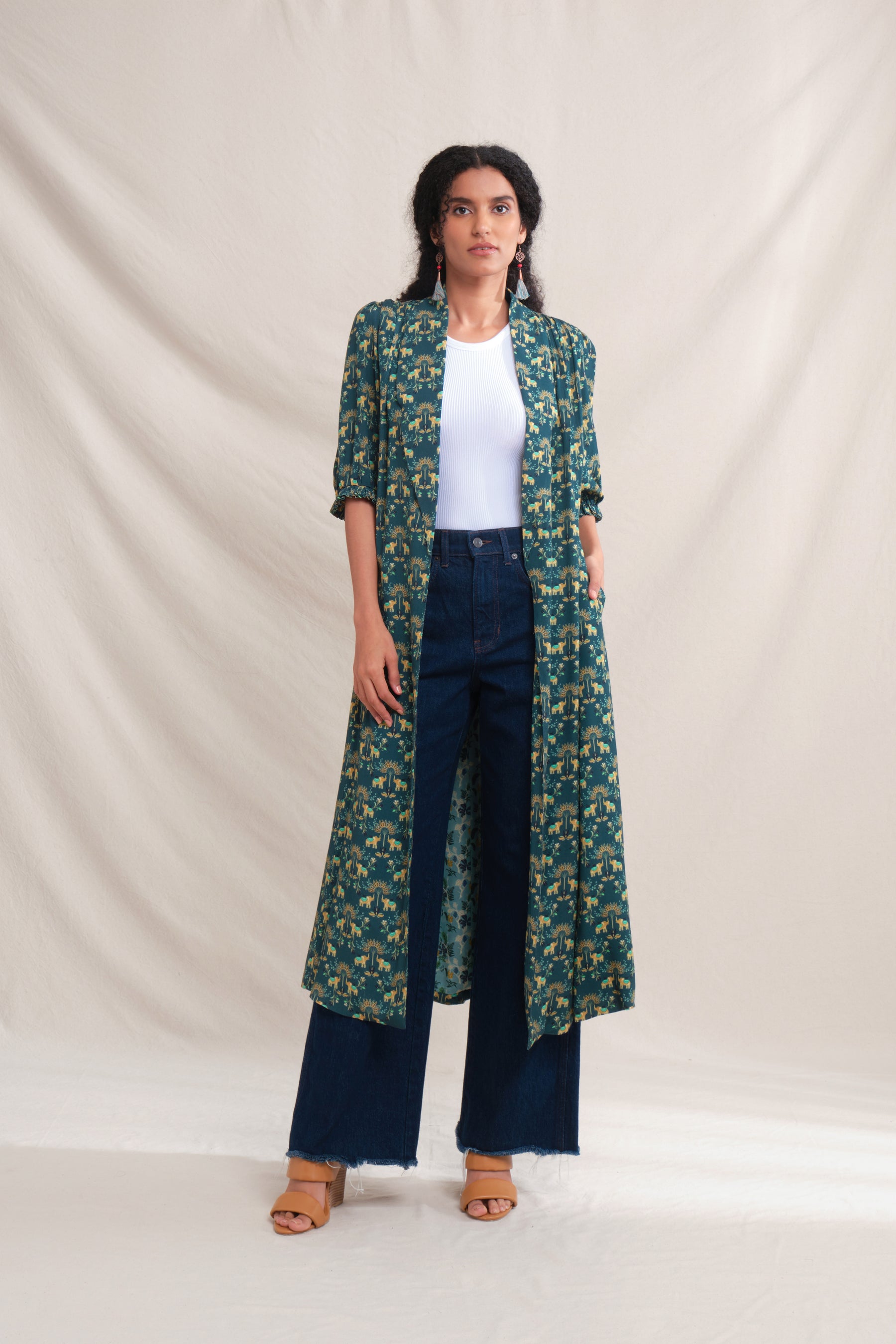 VIVIAN Outer in Teal Gajah