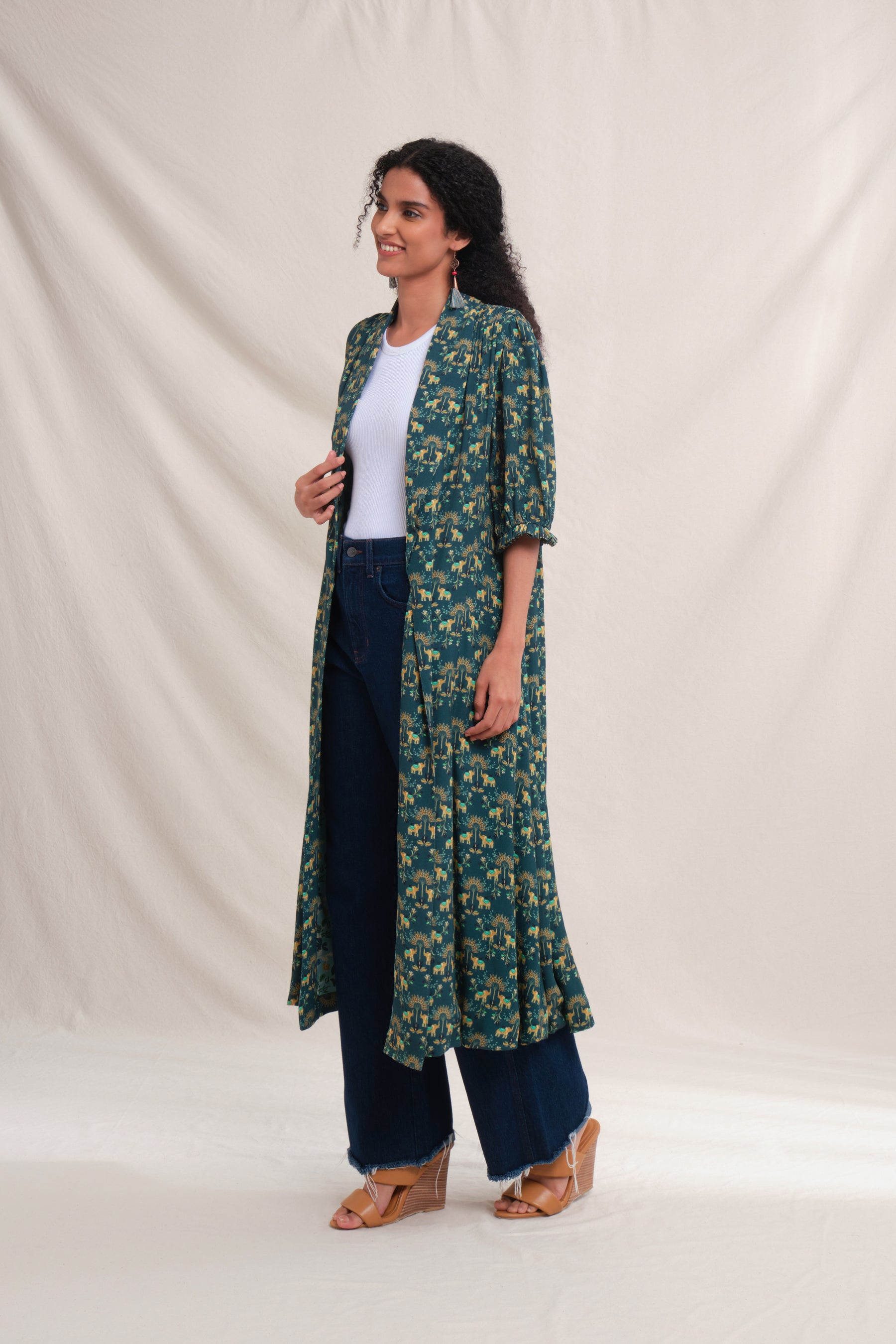 VIVIAN Outer in Teal Gajah