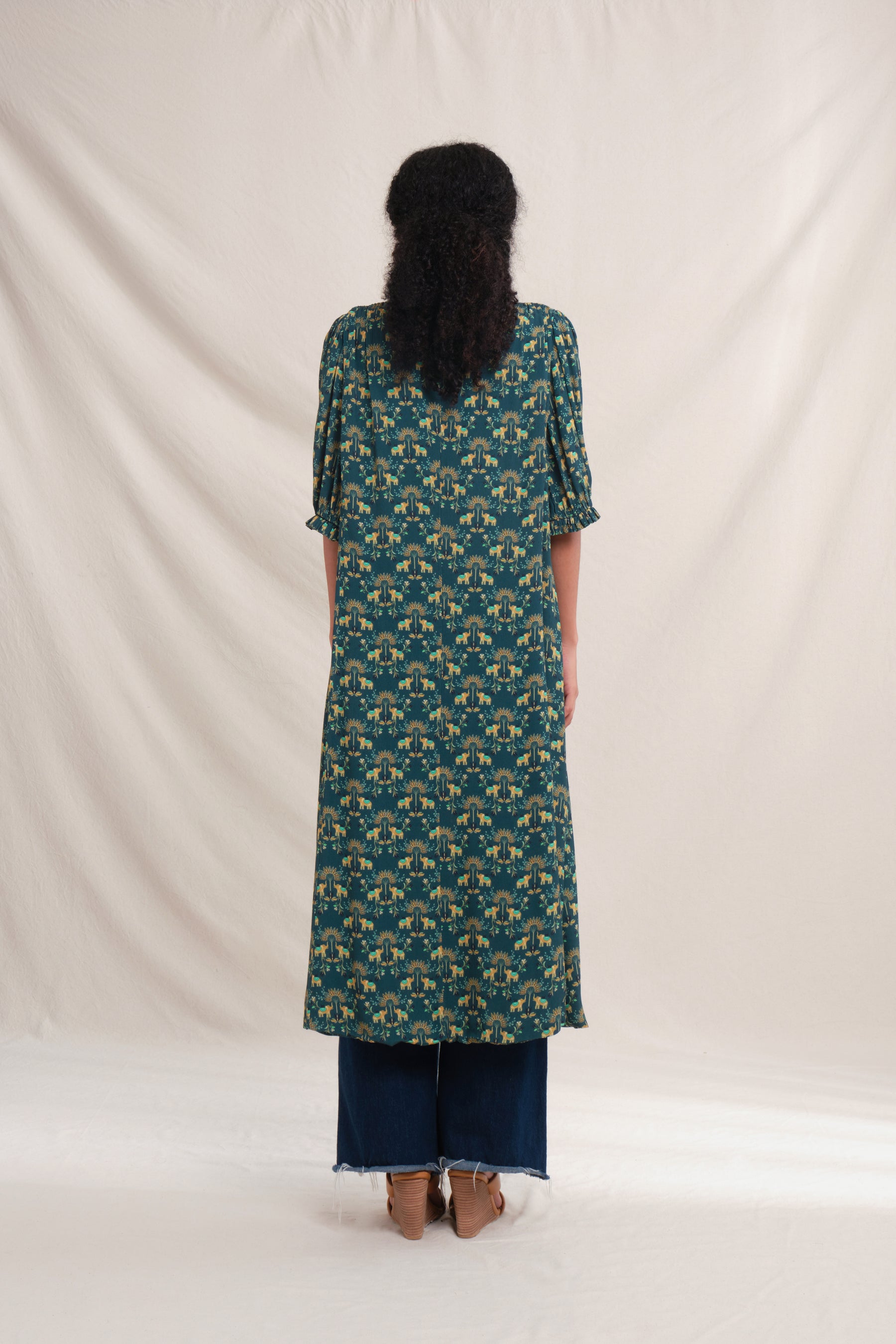 VIVIAN Outer in Teal Gajah