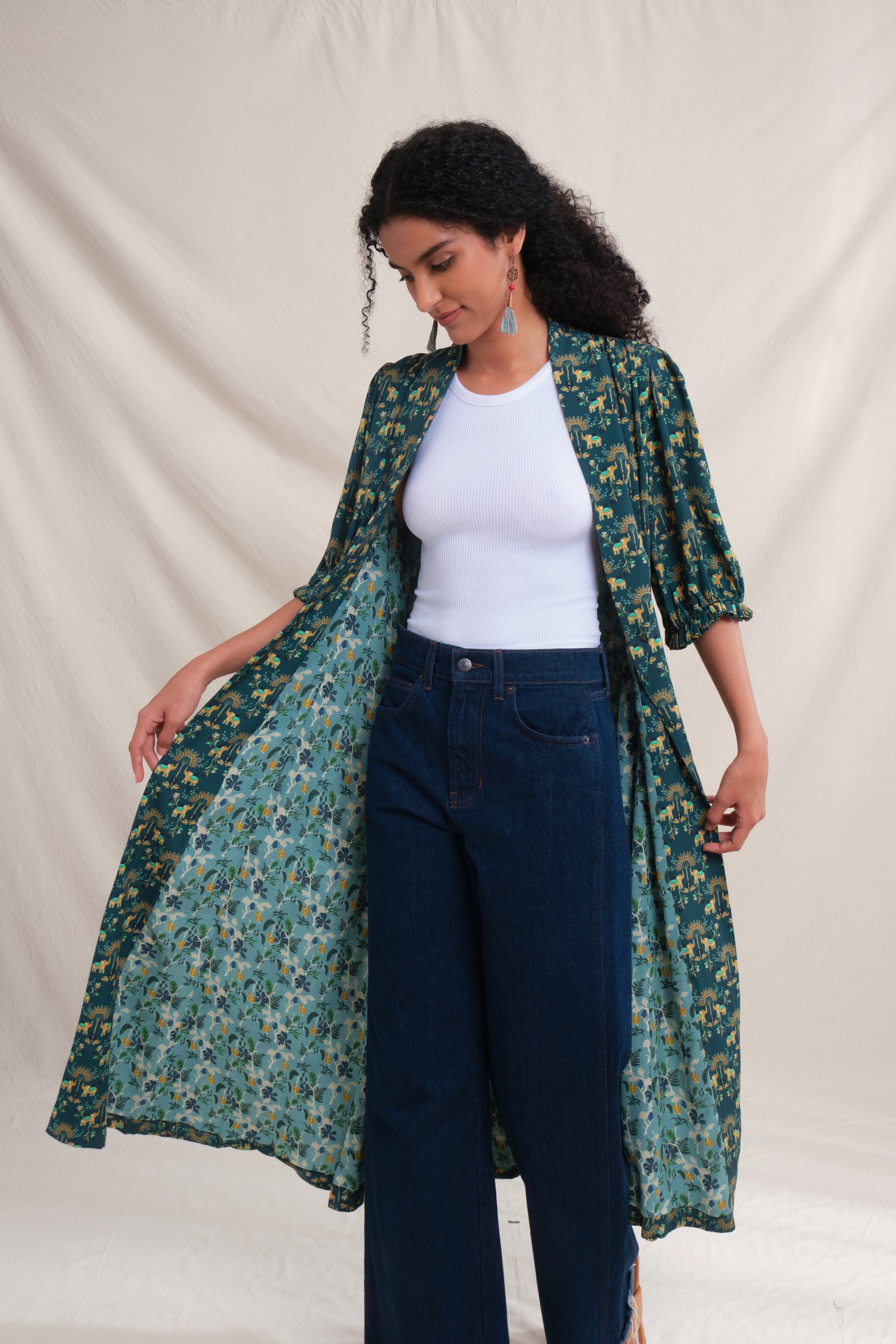 VIVIAN Outer in Teal Gajah