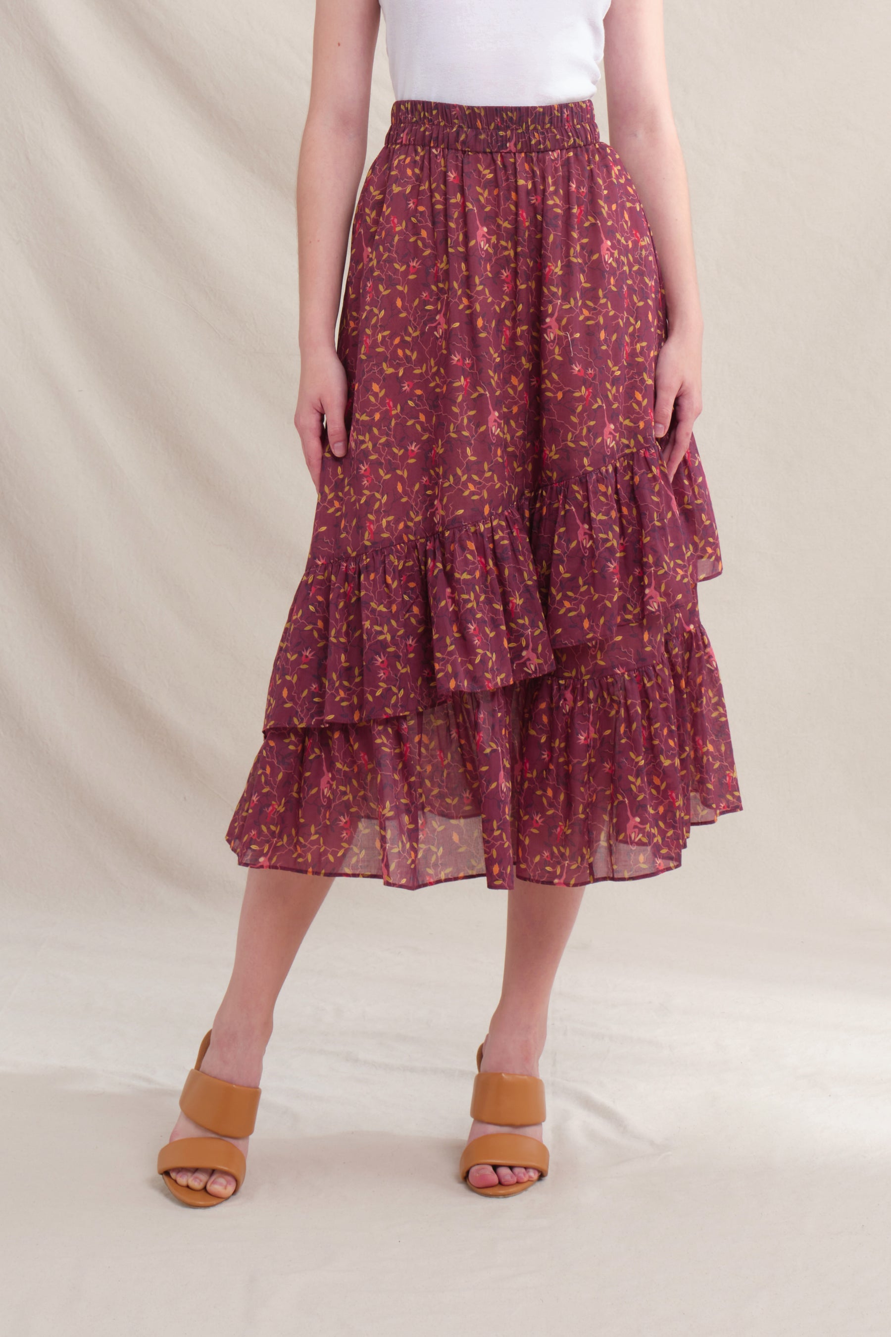 YARA Skirt in Maroon Macca