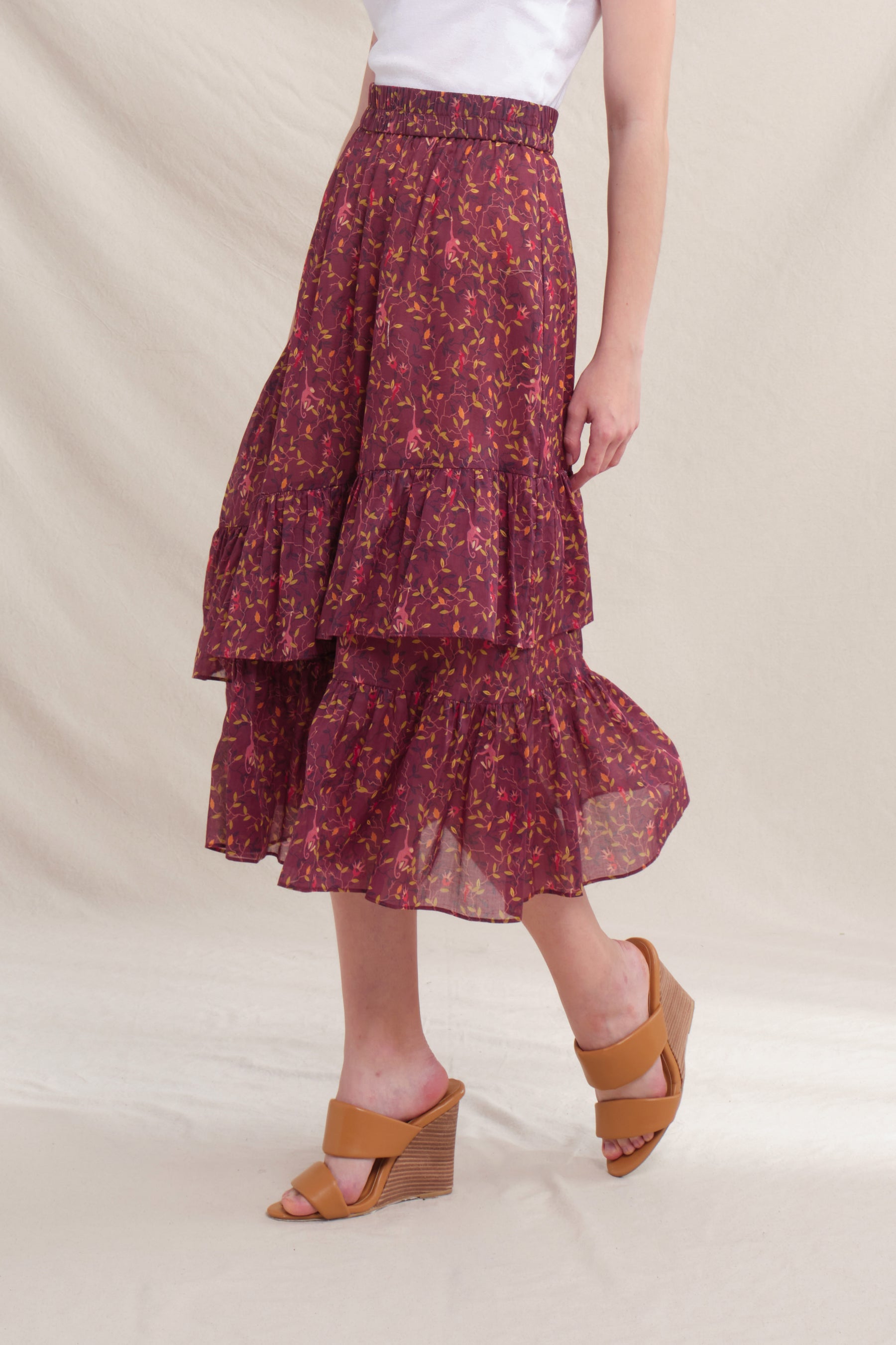 YARA Skirt in Maroon Macca