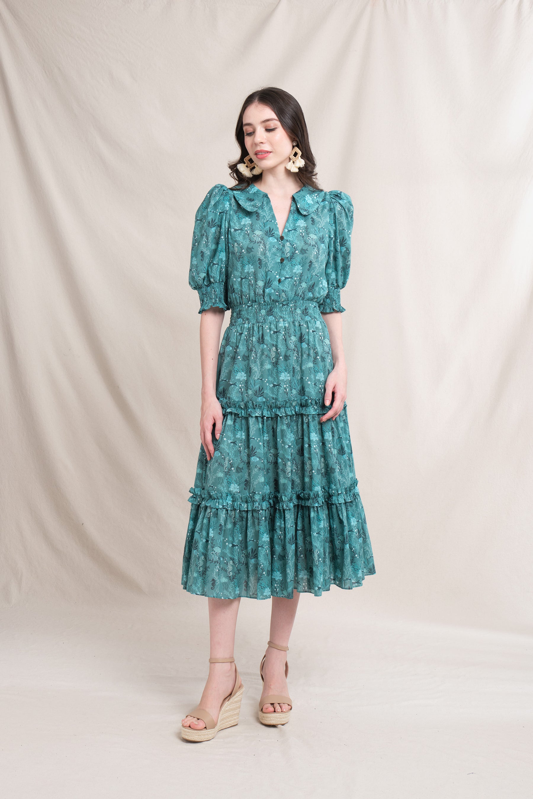 ZETA Dress in Blue Minanga