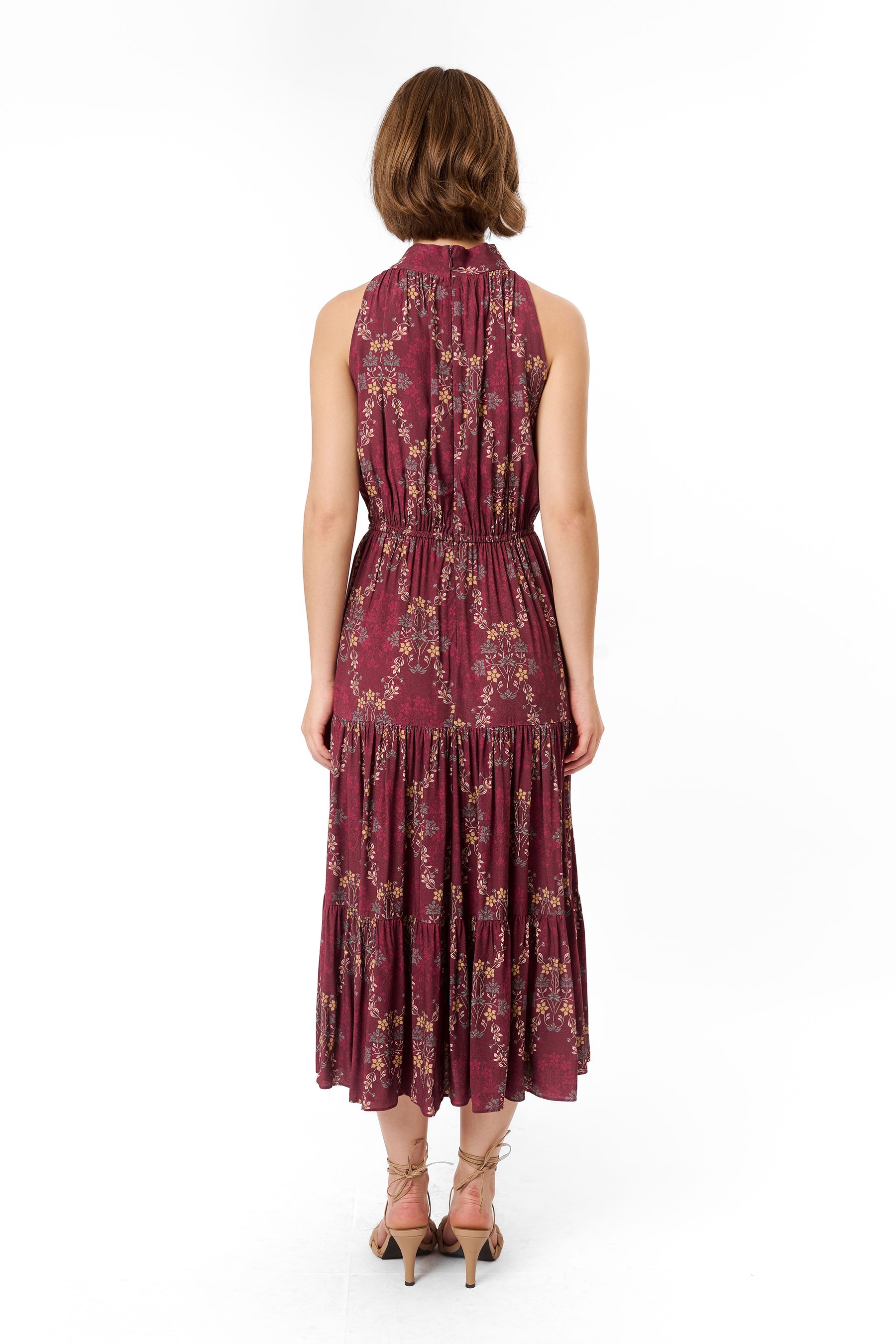 ZINNIA Dress in Sulur Maroon