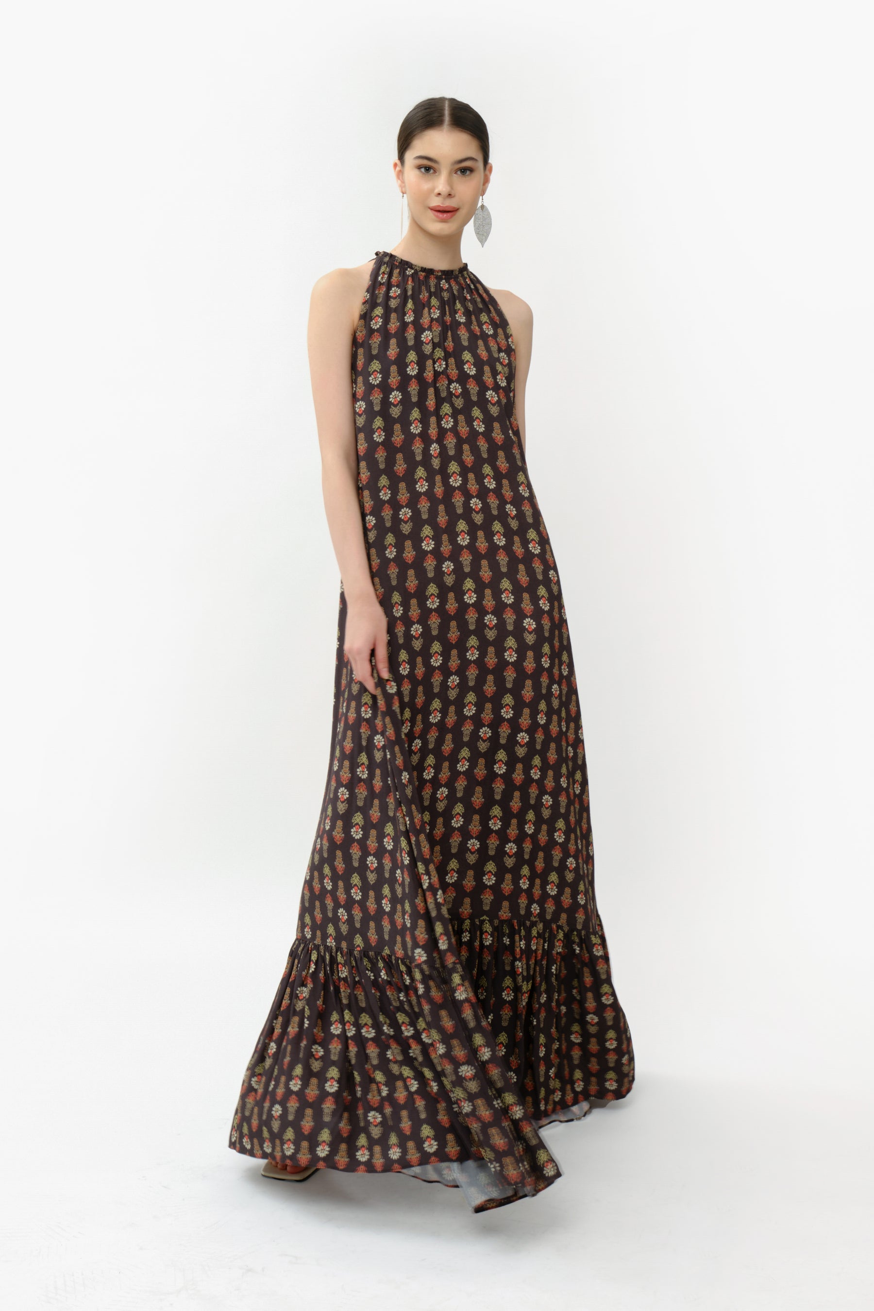 ZURI Dress in Black Tribal