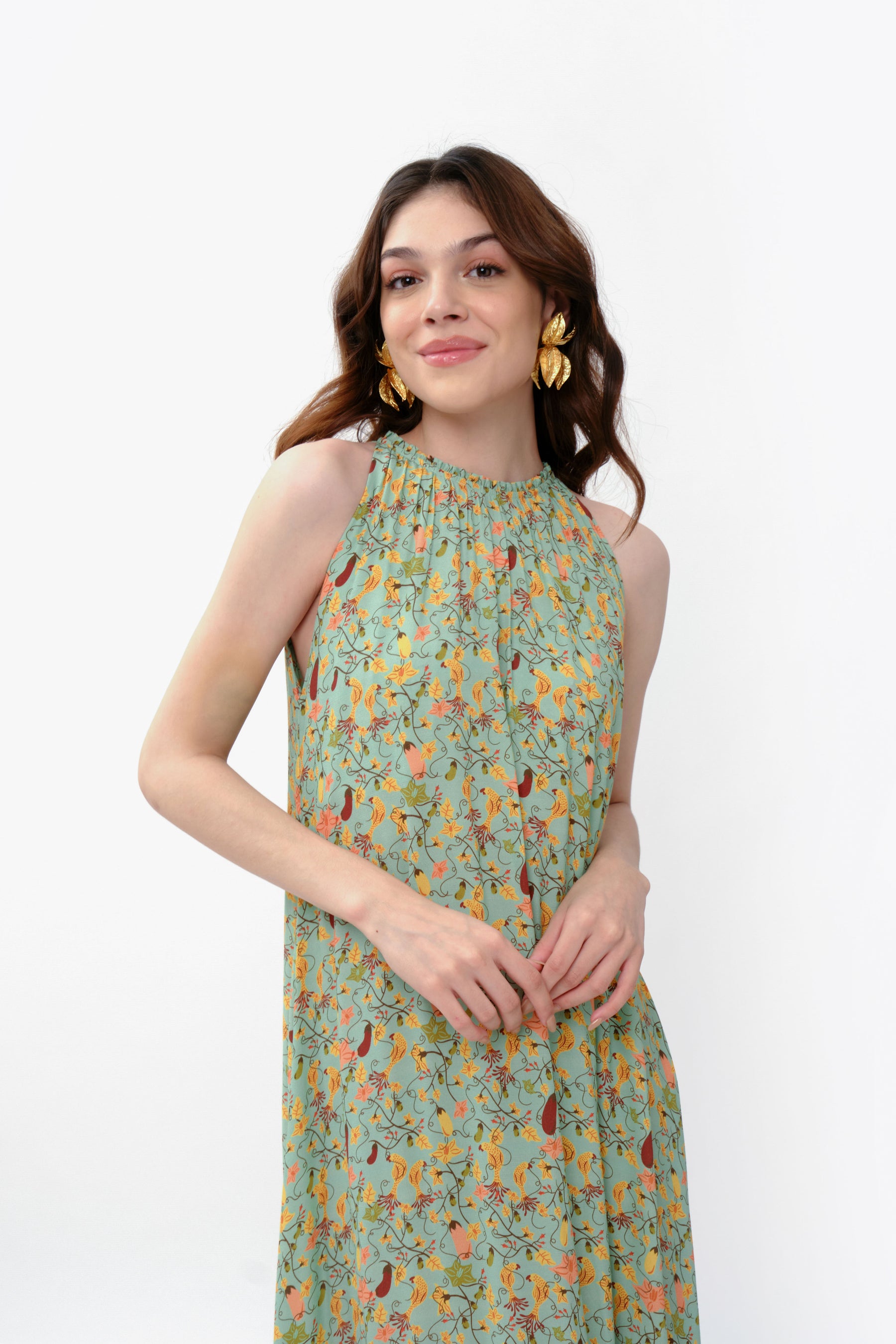 ZURI Dress in Turquoise Terong