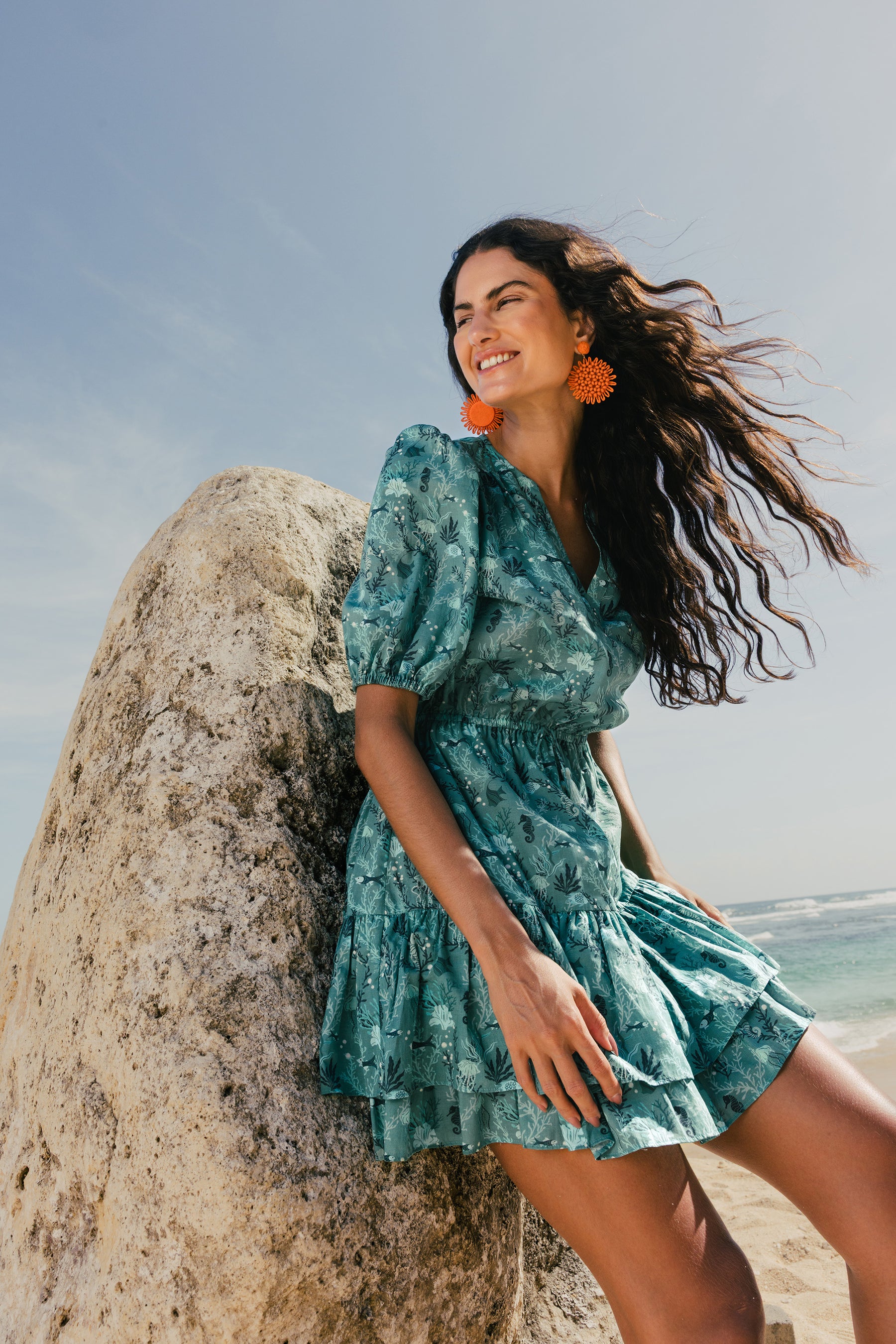 DANIKA Dress in Blue Minanga