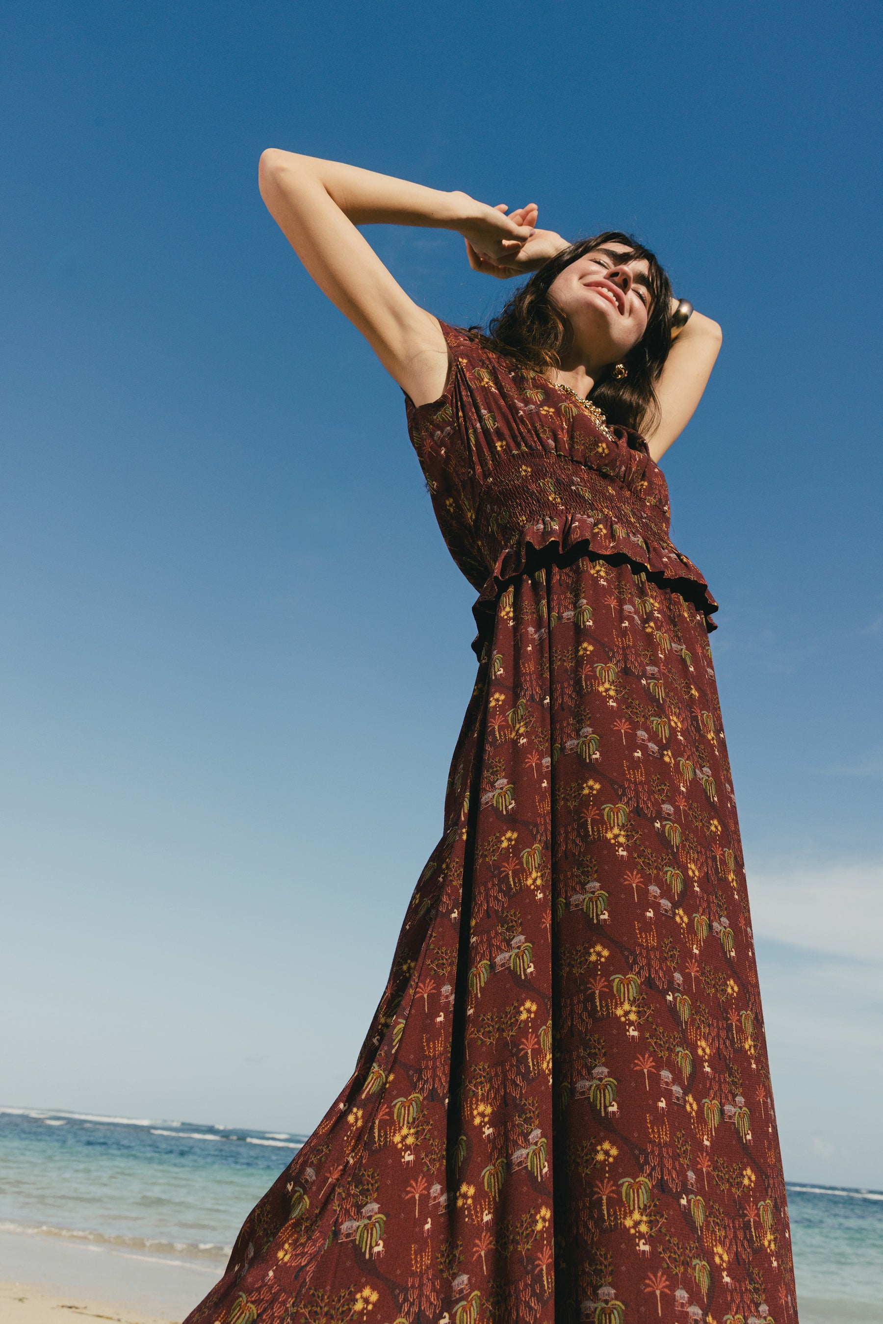 LUMA Dress in Burgundy Bale