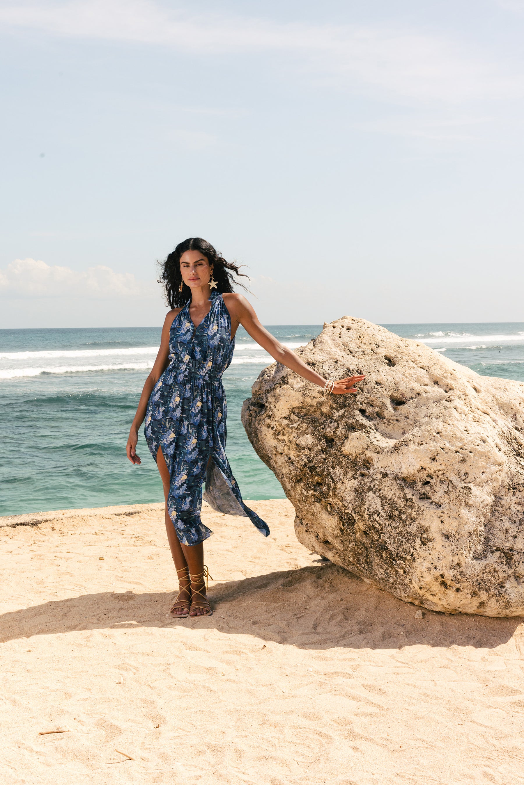 IRIS Dress in Navy Bunaken