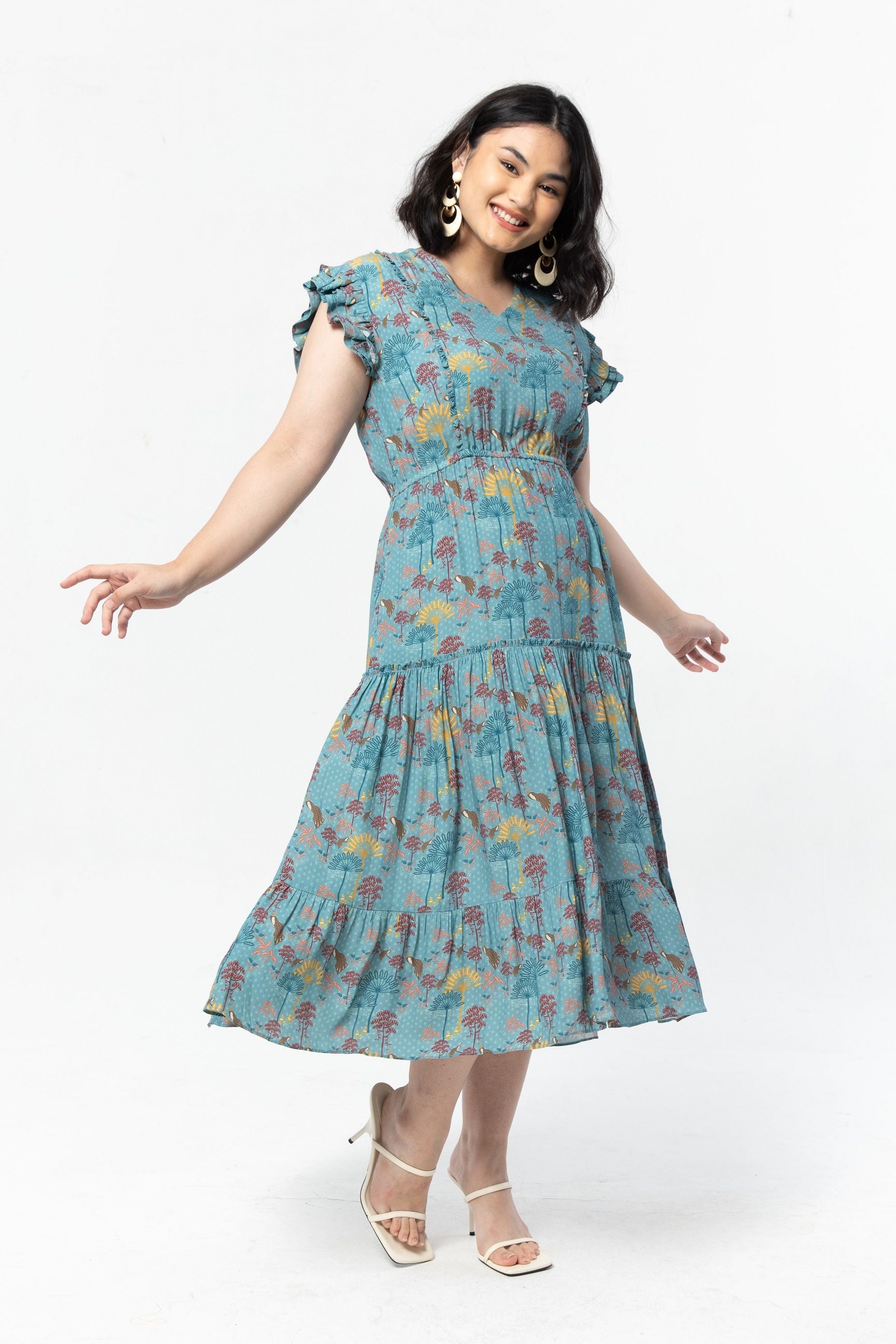 HAIRA Dress in Blue Kuau