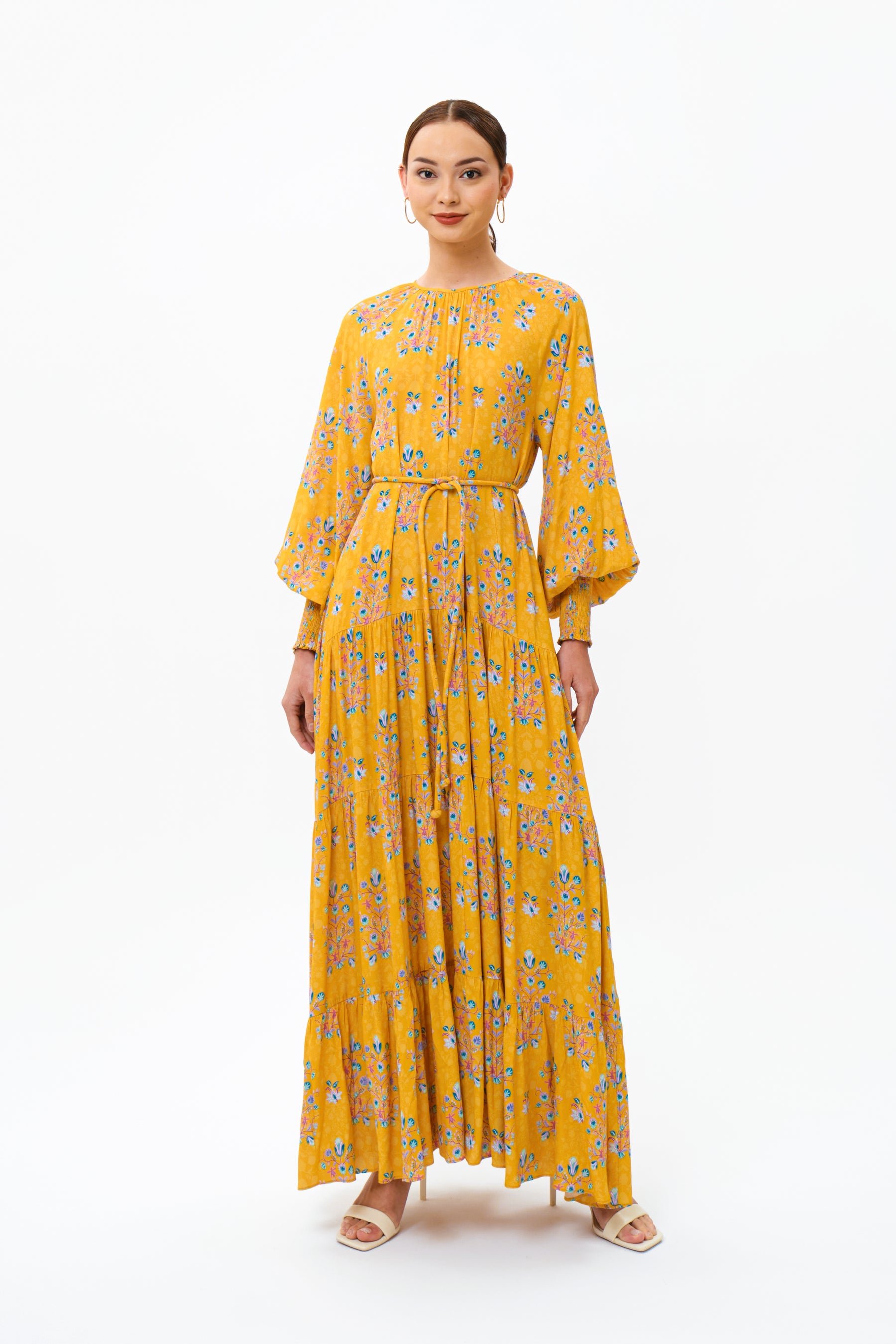 ARUNI Dress in Yellow Anggrek