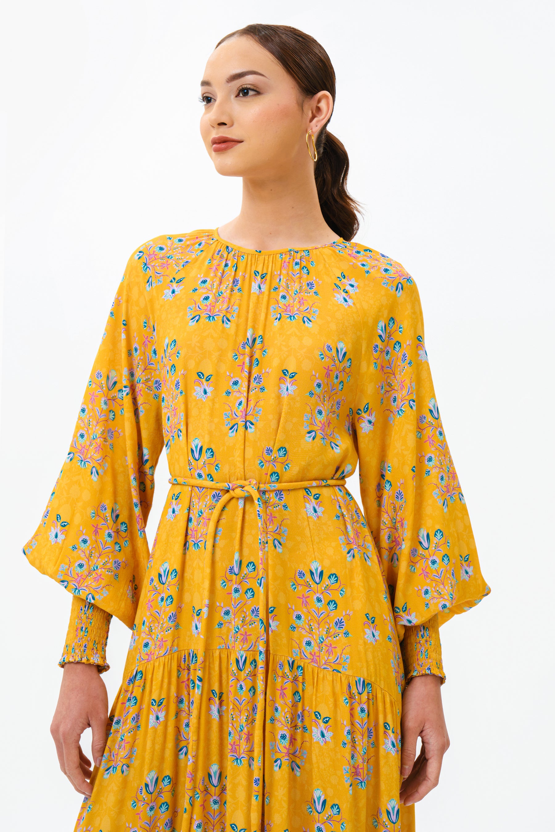 ARUNI Dress in Yellow Anggrek