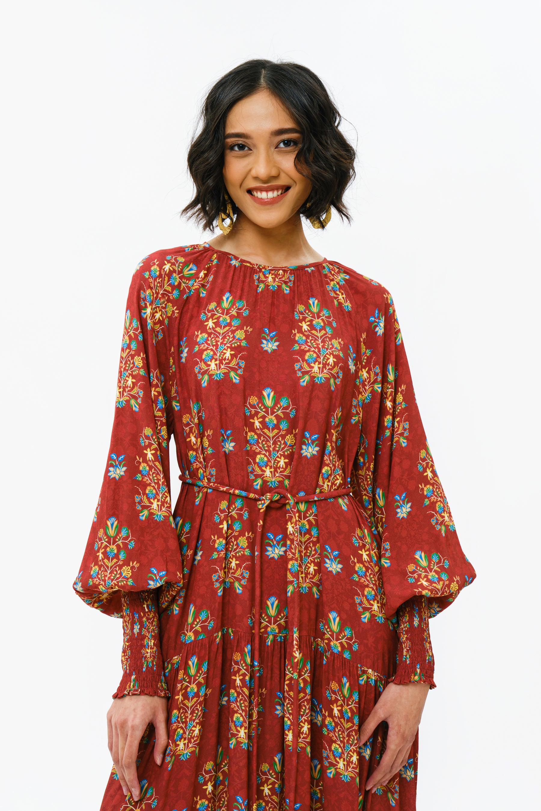 ARUNI Dress in Red Anggrek
