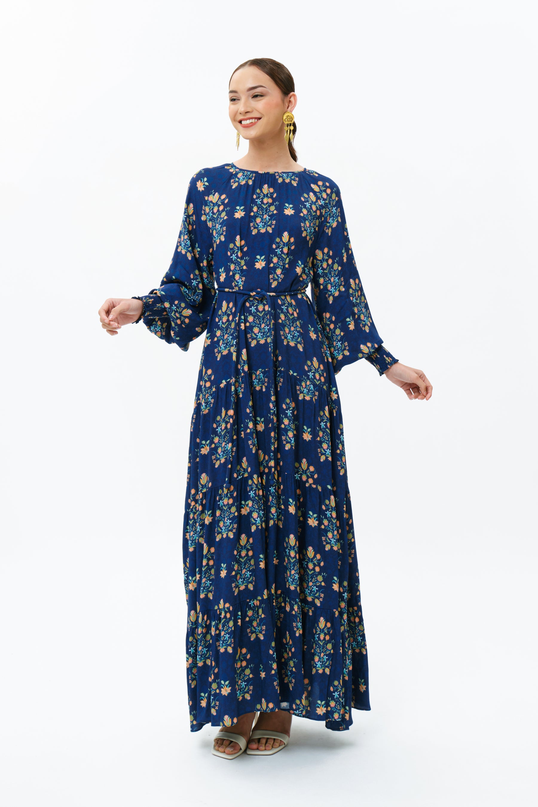 ARUNI Dress in Navy Anggrek