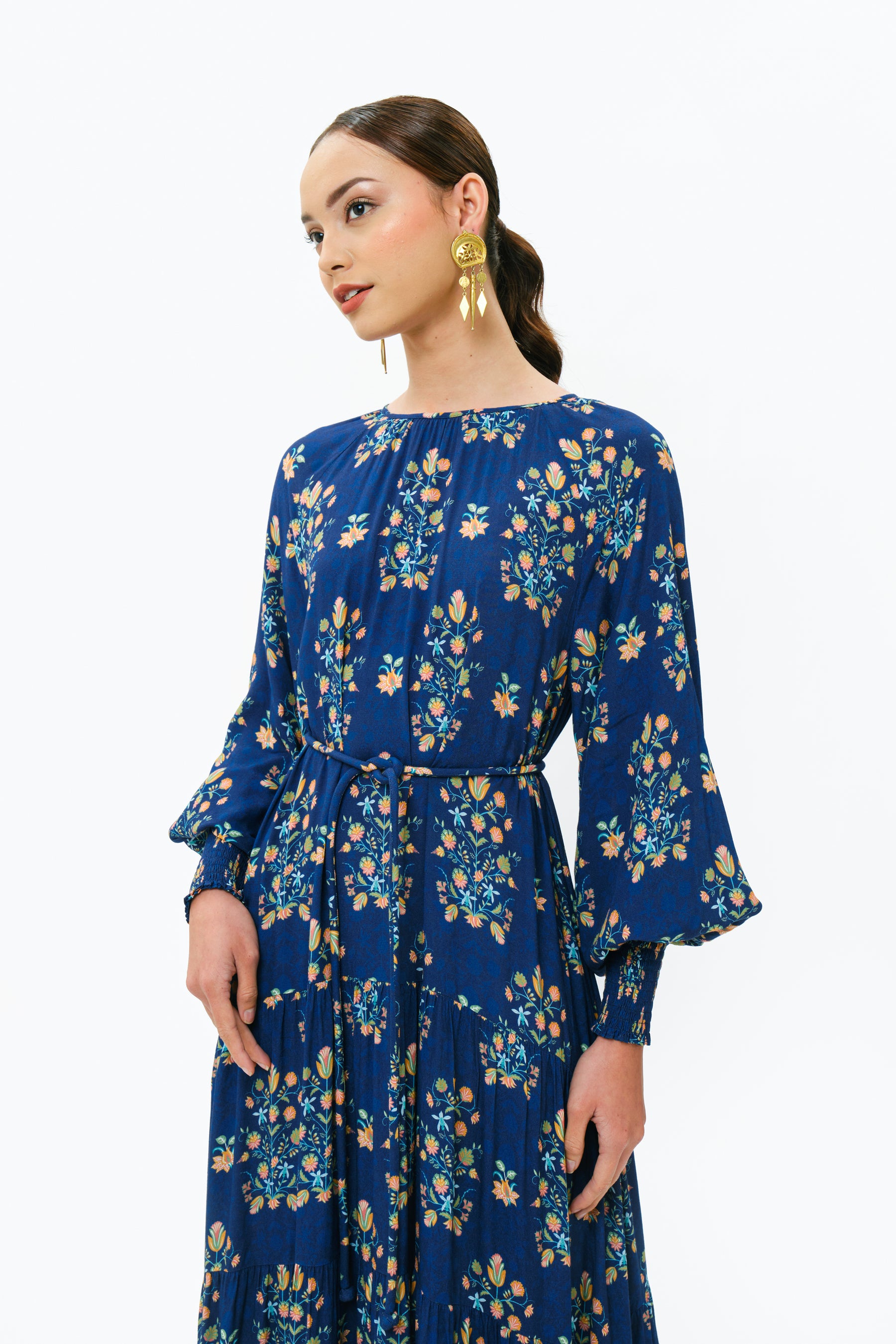 ARUNI Dress in Navy Anggrek